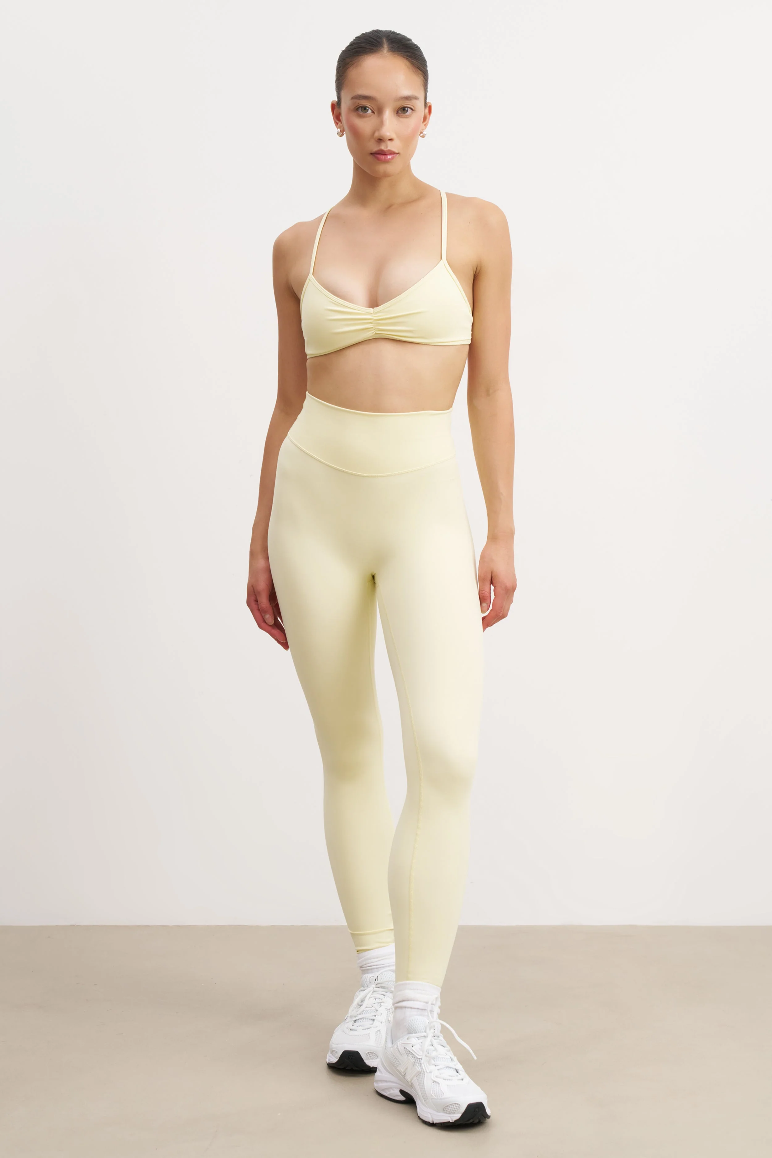 Base Sculpting Skinny Ruched Bra - Buttermilk - Image 2