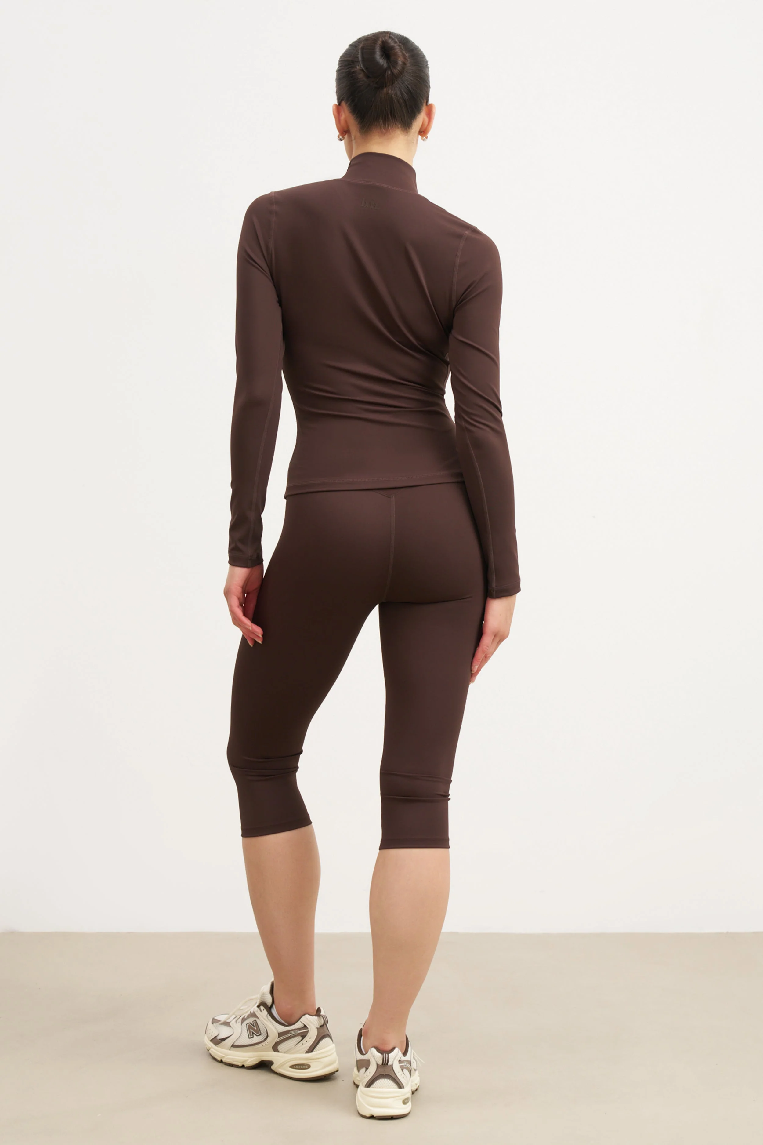 Base Sculpting Zip Up Jacket - Carob - Image 8