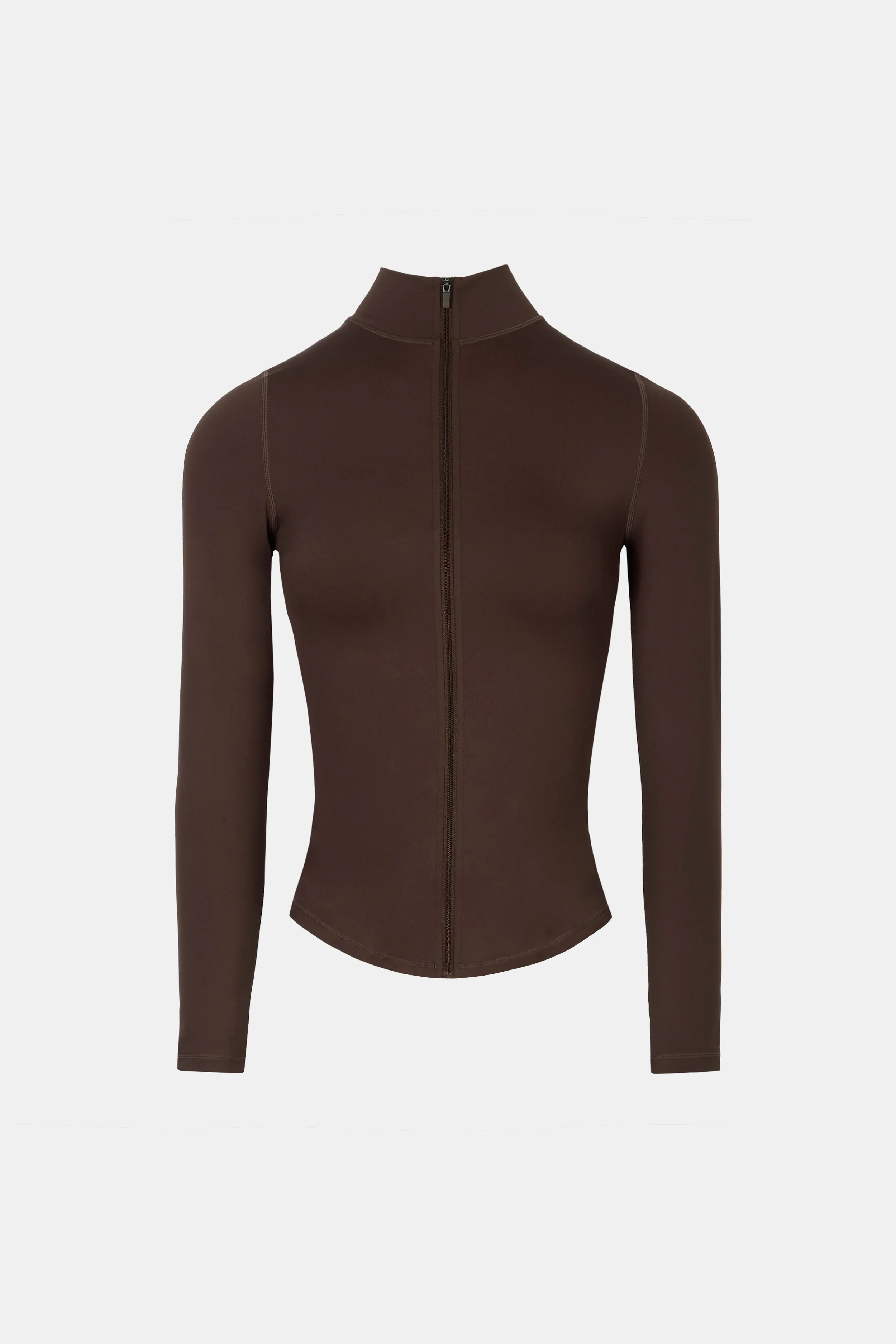 Base Sculpting Zip Up Jacket - Carob - Image 9