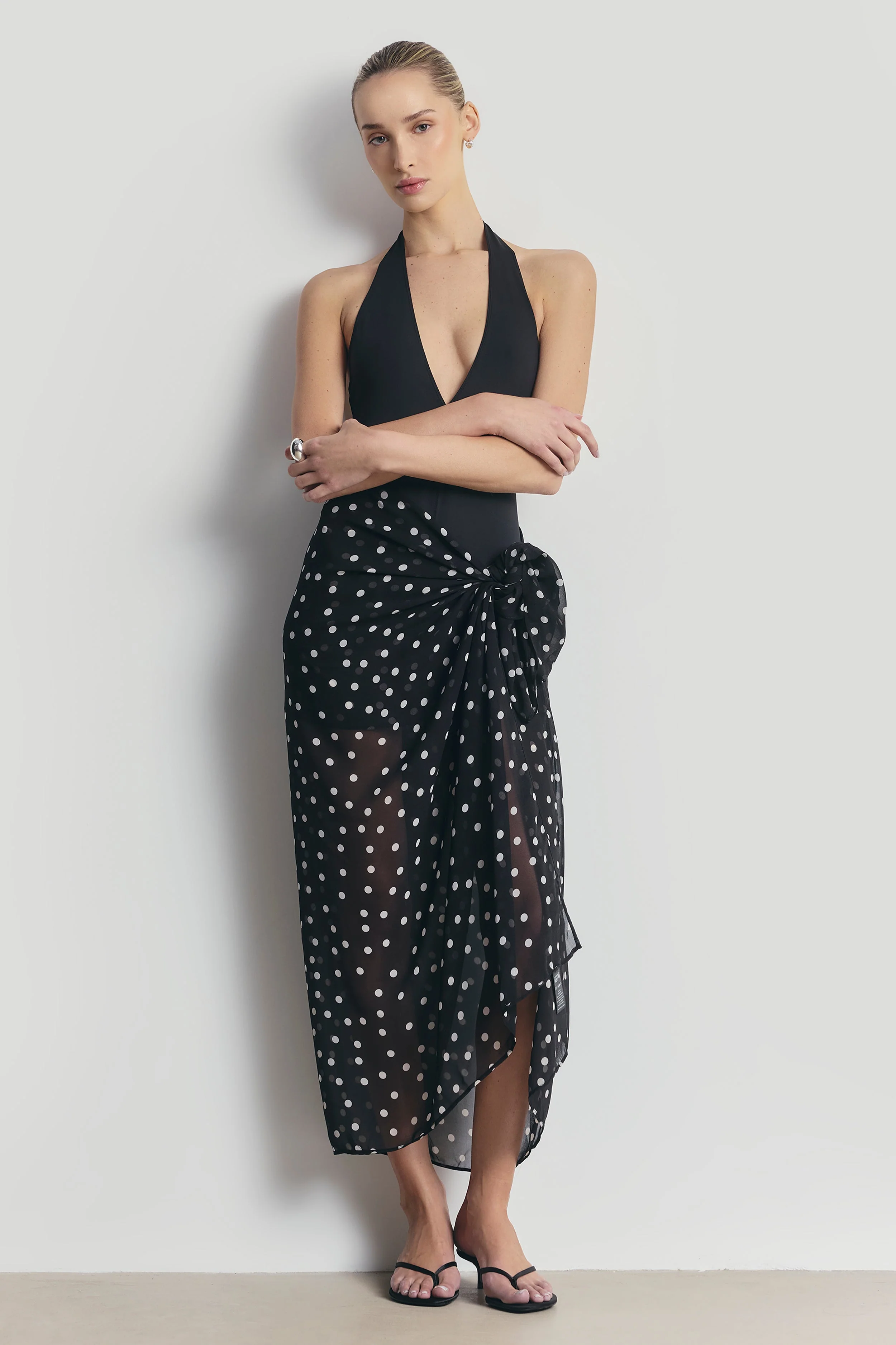 Chiffon Maxi Polka Dot Sarong Scarf - Maxi Polka Dot - Image 6