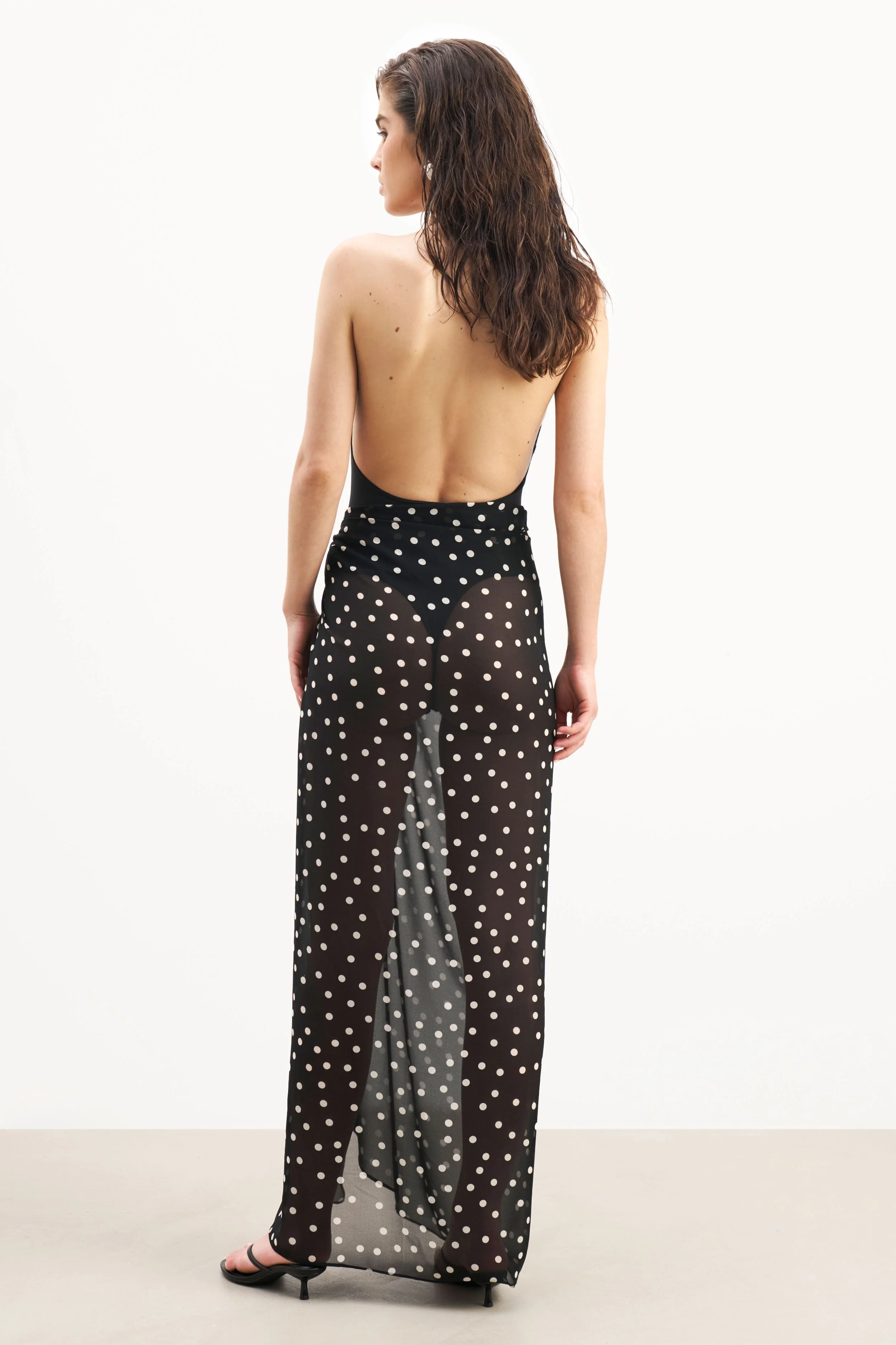 Chiffon Maxi Polka Dot Sarong Scarf - Maxi Polka Dot - Image 9