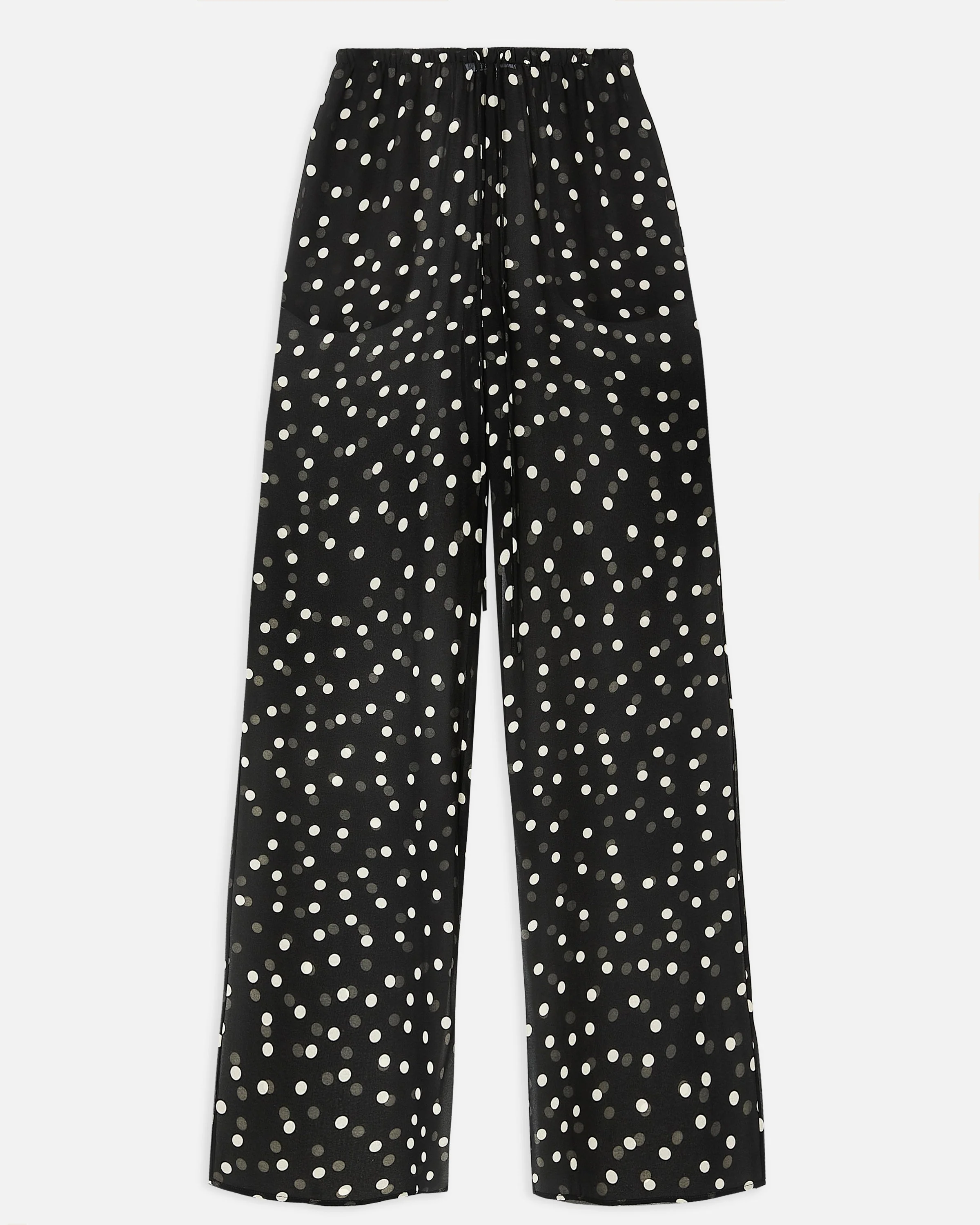 Chiffon Relaxed Wide Leg Trousers - Maxi Polka Dot - Image 9