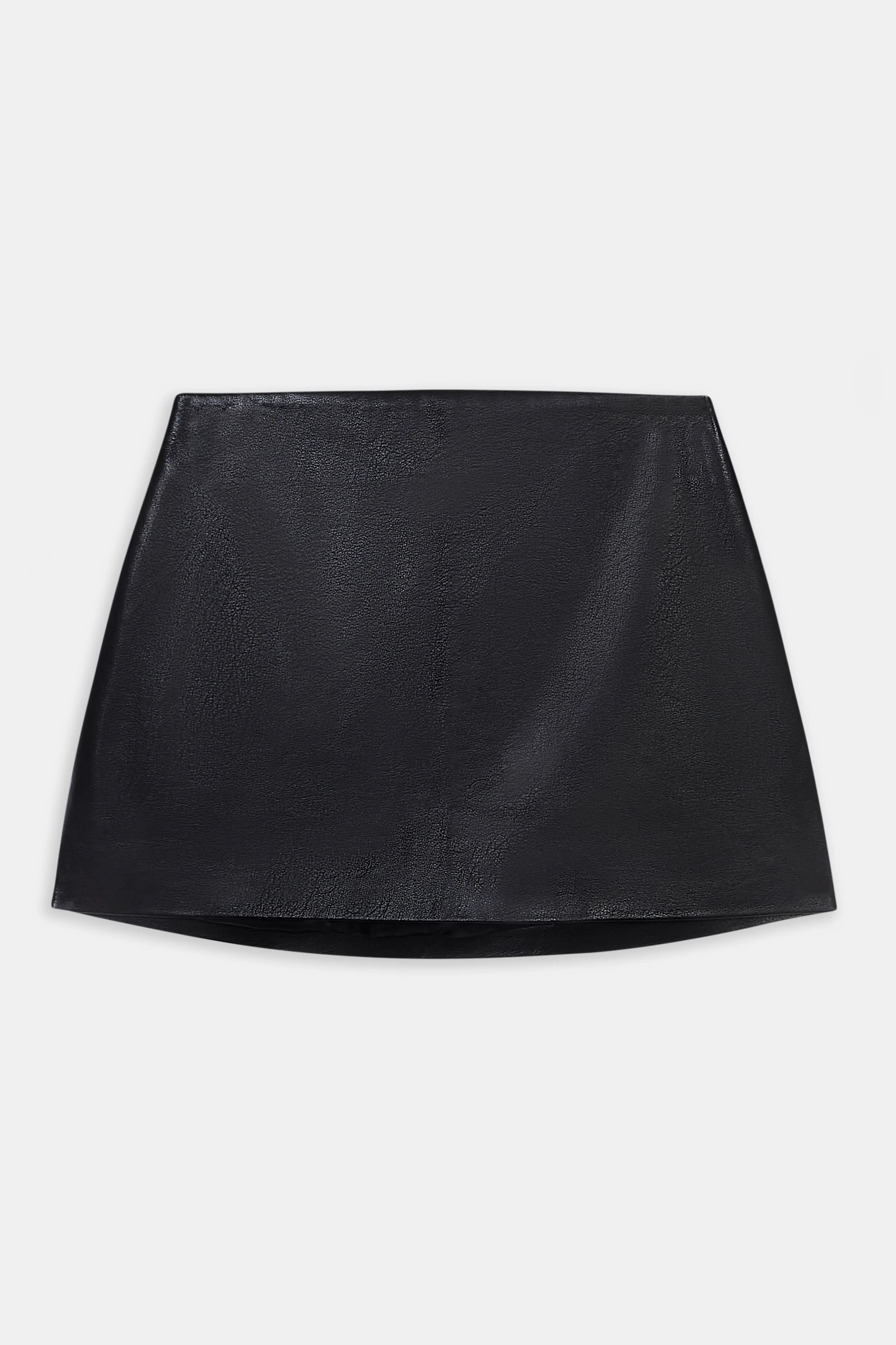 Clean Cut Leather Micro Skirt - Black - Image 11