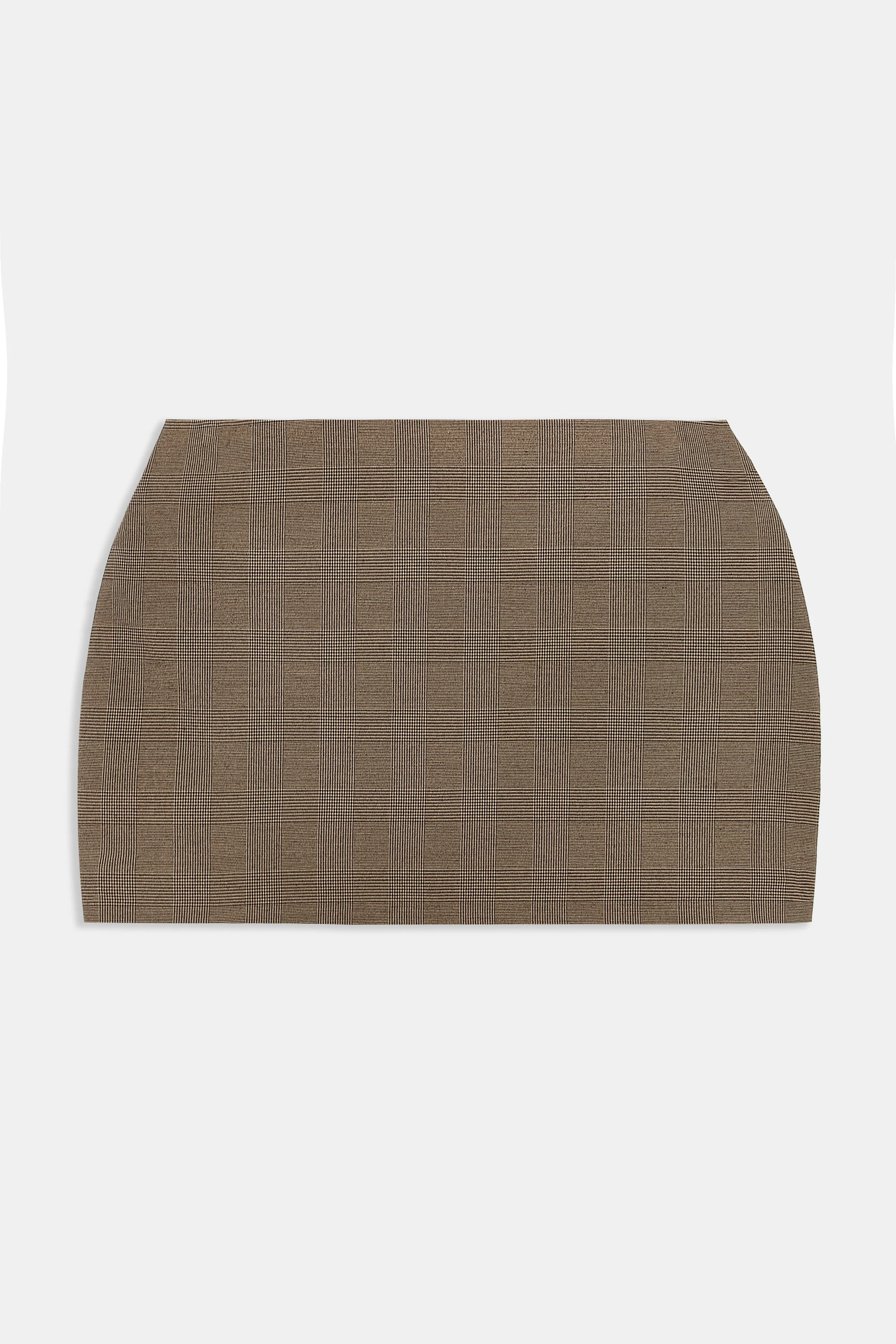 Clean Cut Micro Skirt - Carob Check - Image 8