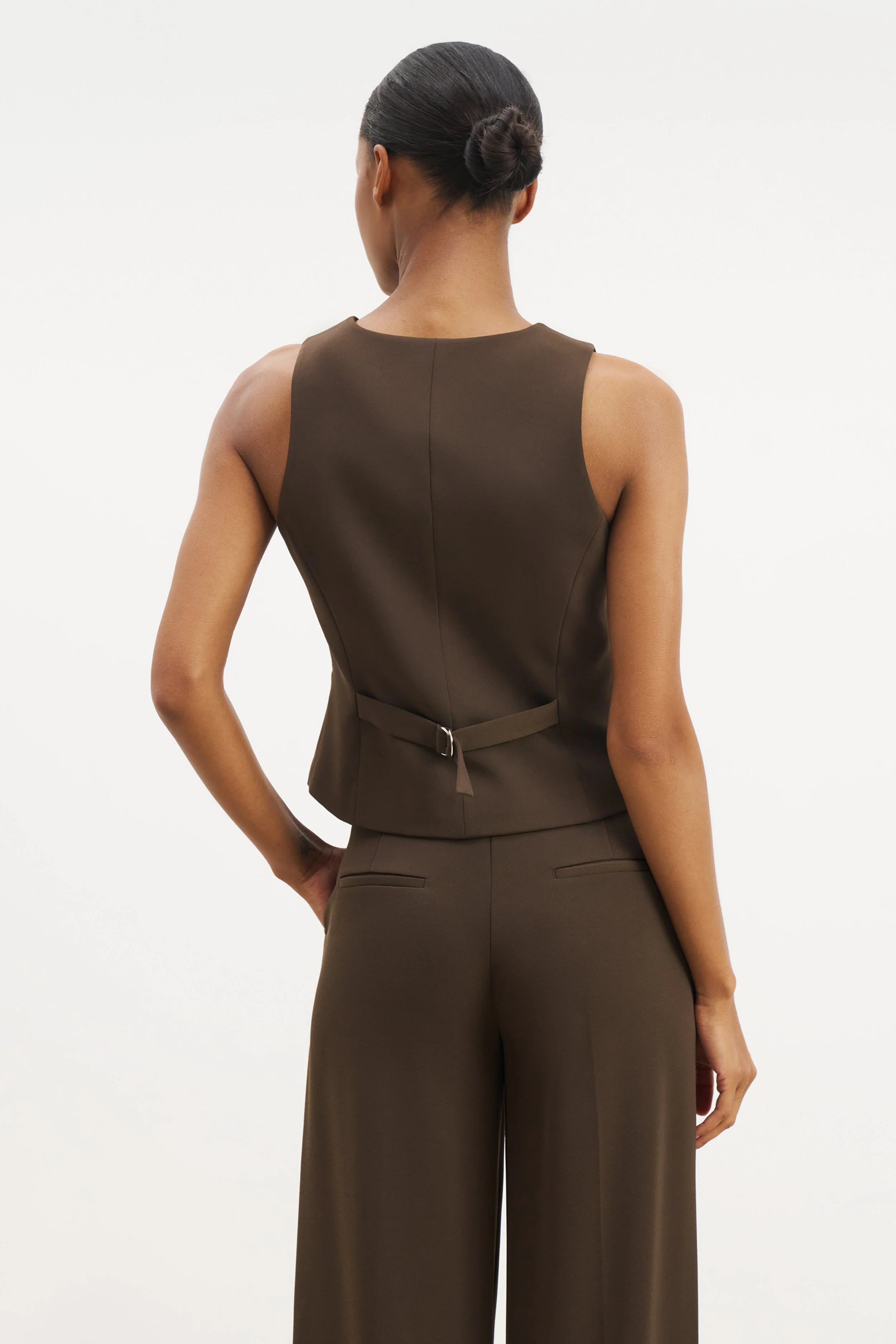 Clean Cut Waistcoat - Carob - Image 5