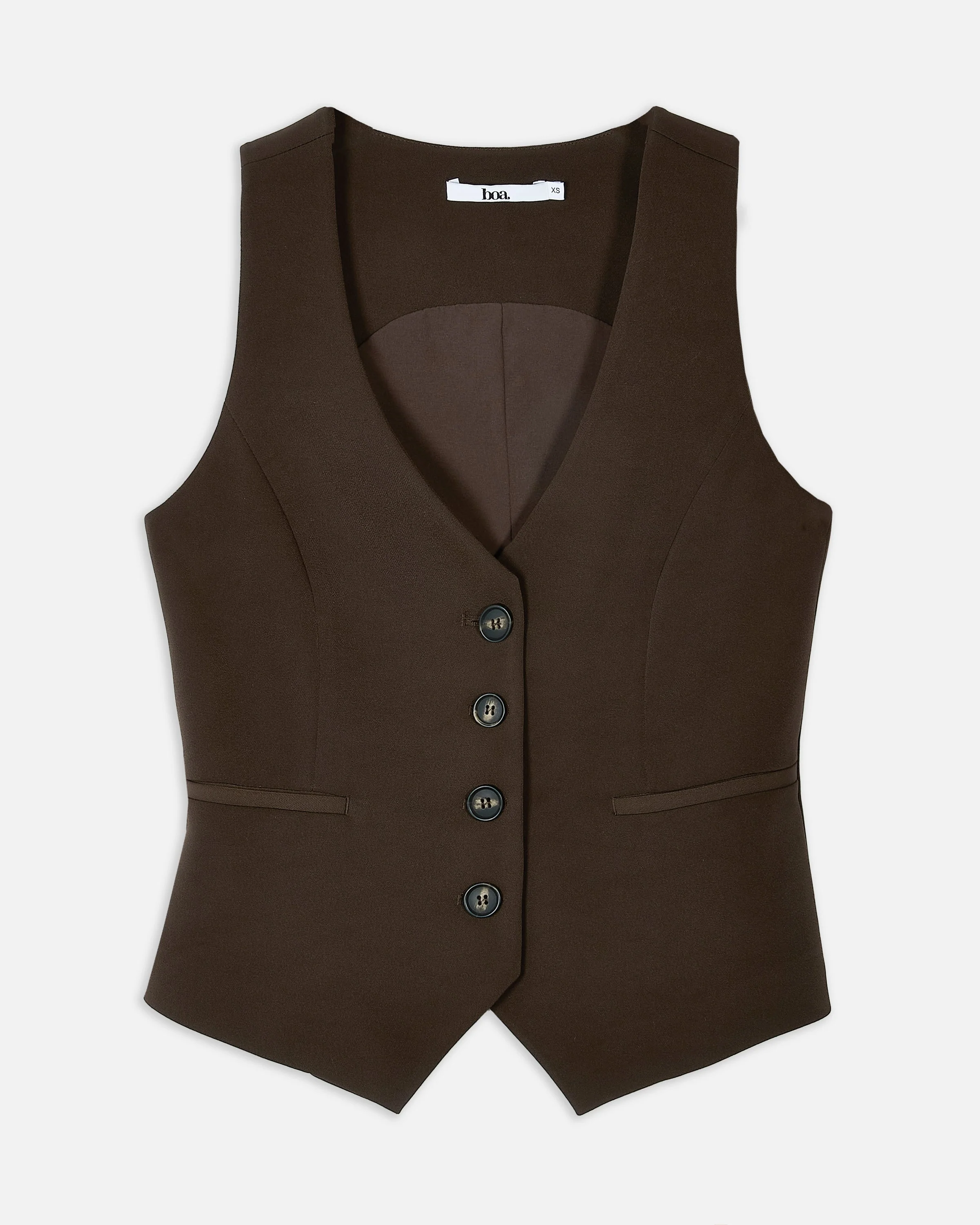 Clean Cut Waistcoat - Carob - Image 7