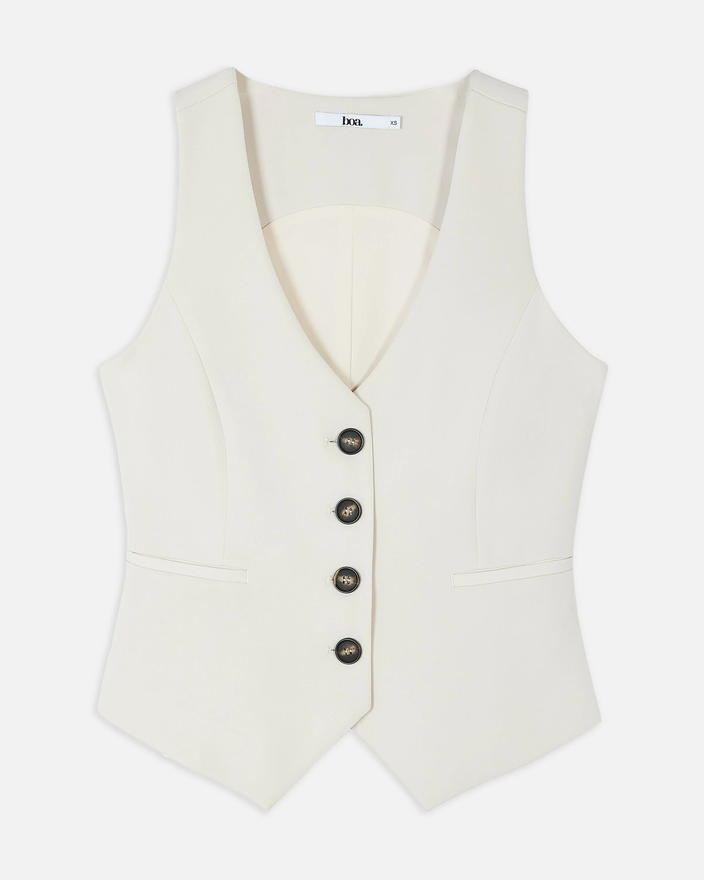 Clean Cut Waistcoat - Ecru - Image 8