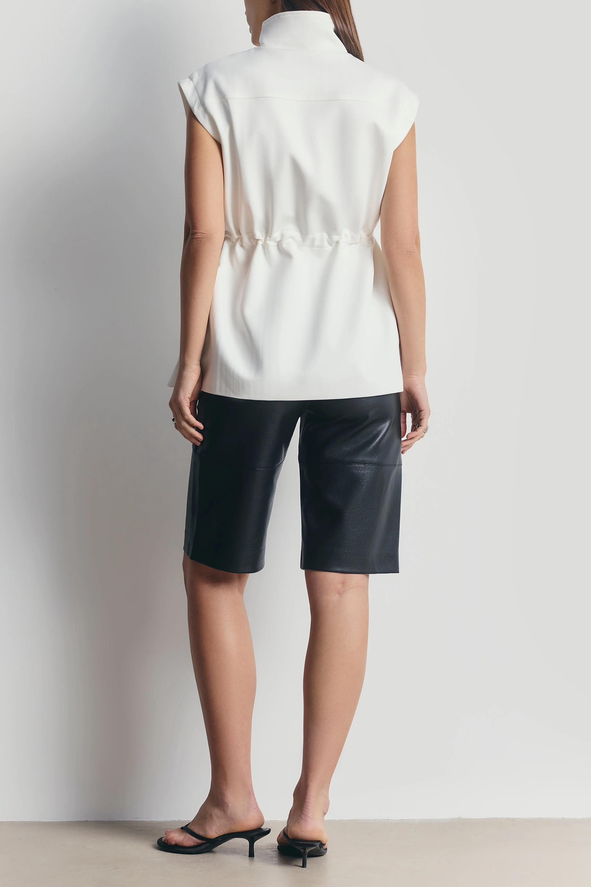 Cotton Sleeveless Utility Vest - White - Image 7
