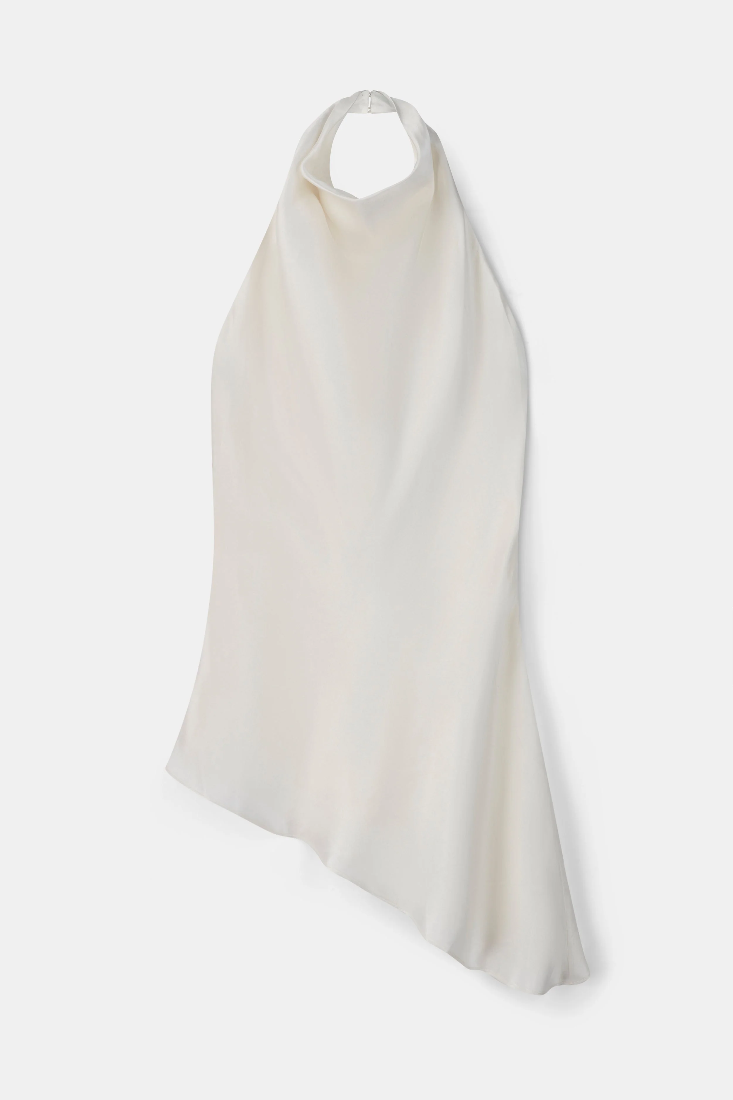 Cowl Neck Asymmetric Top - White - Image 7