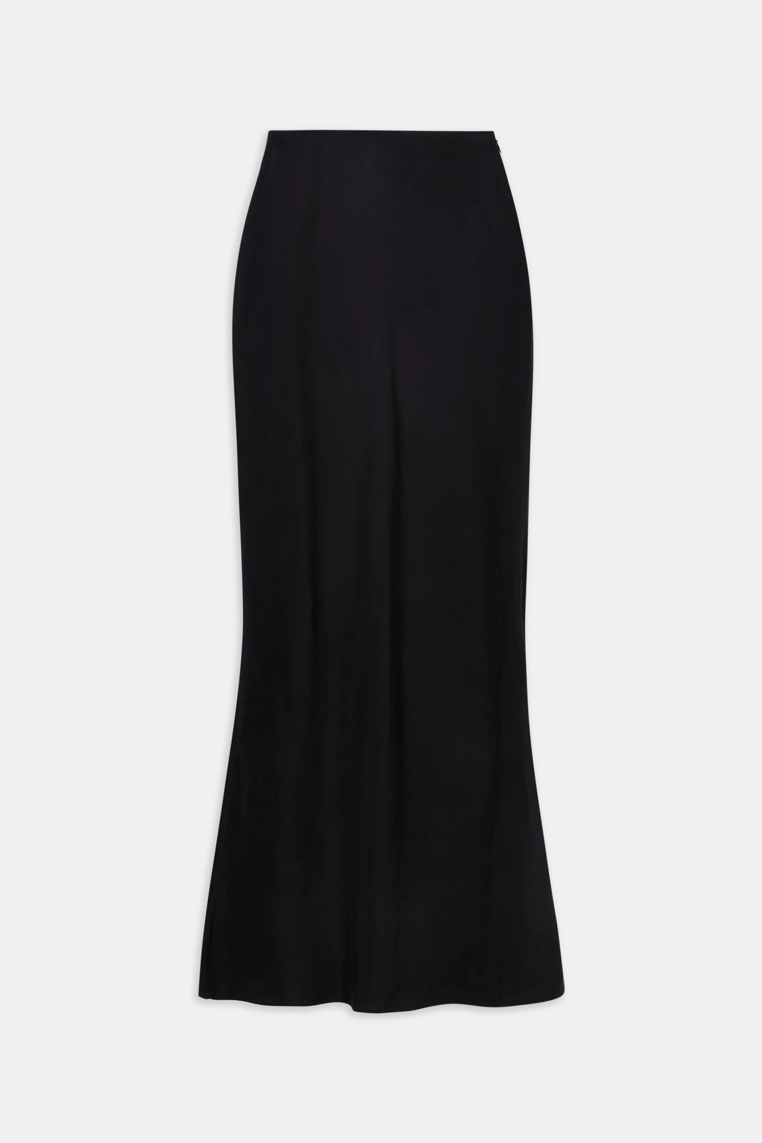 Cupro Bias Cut Maxi Skirt - Black - Image 7