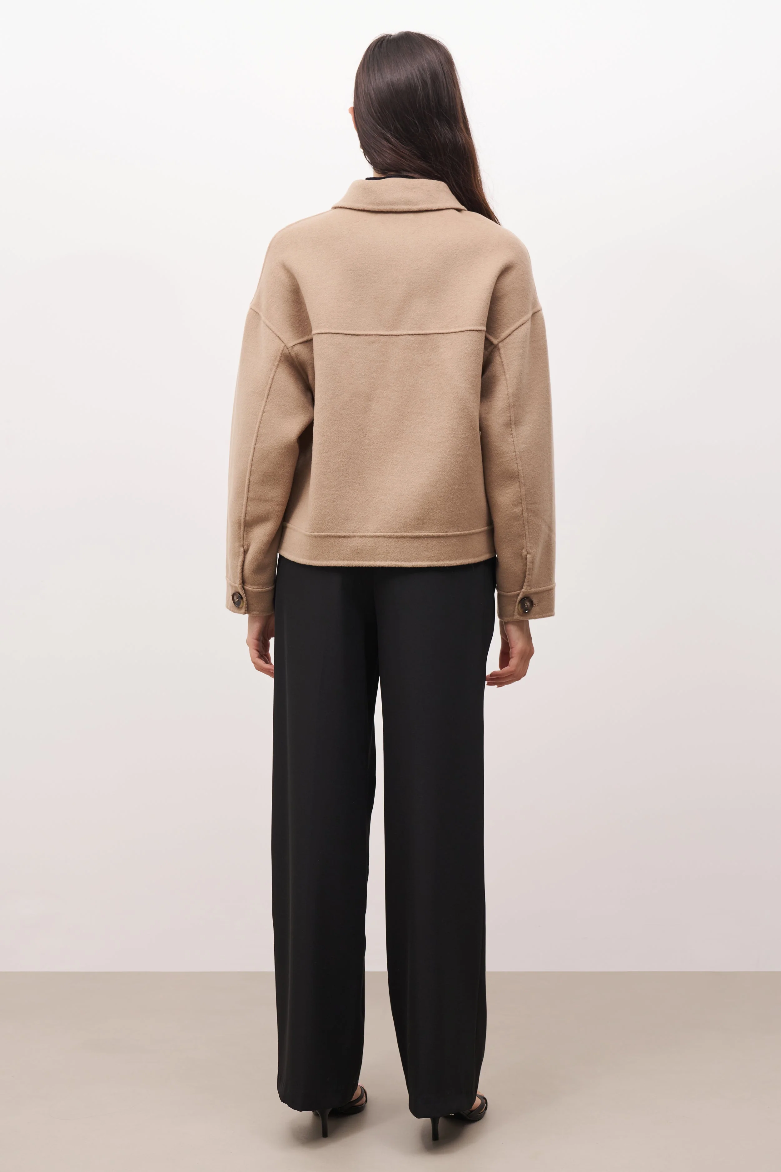 Double Faced Wool Masculine Jacket - Camel - Image 2