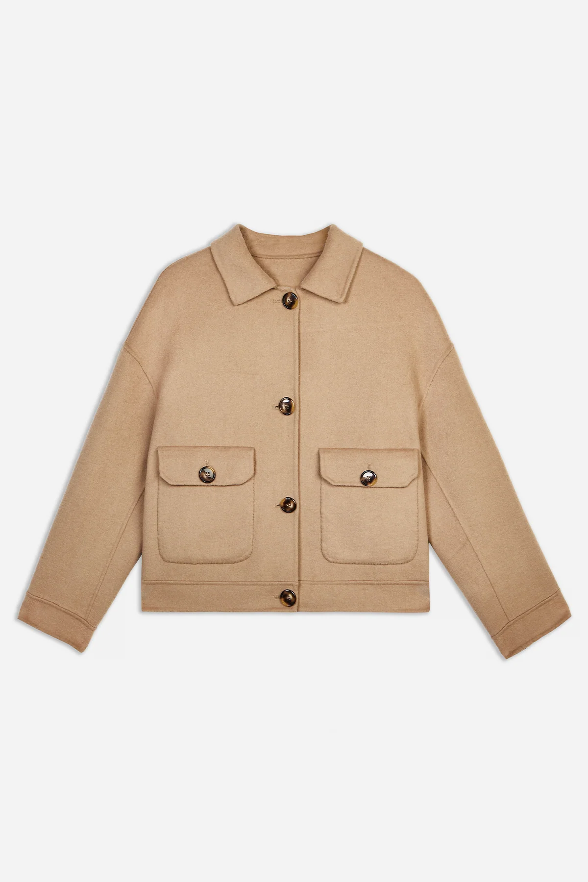 Double Faced Wool Masculine Jacket - Camel - Image 6