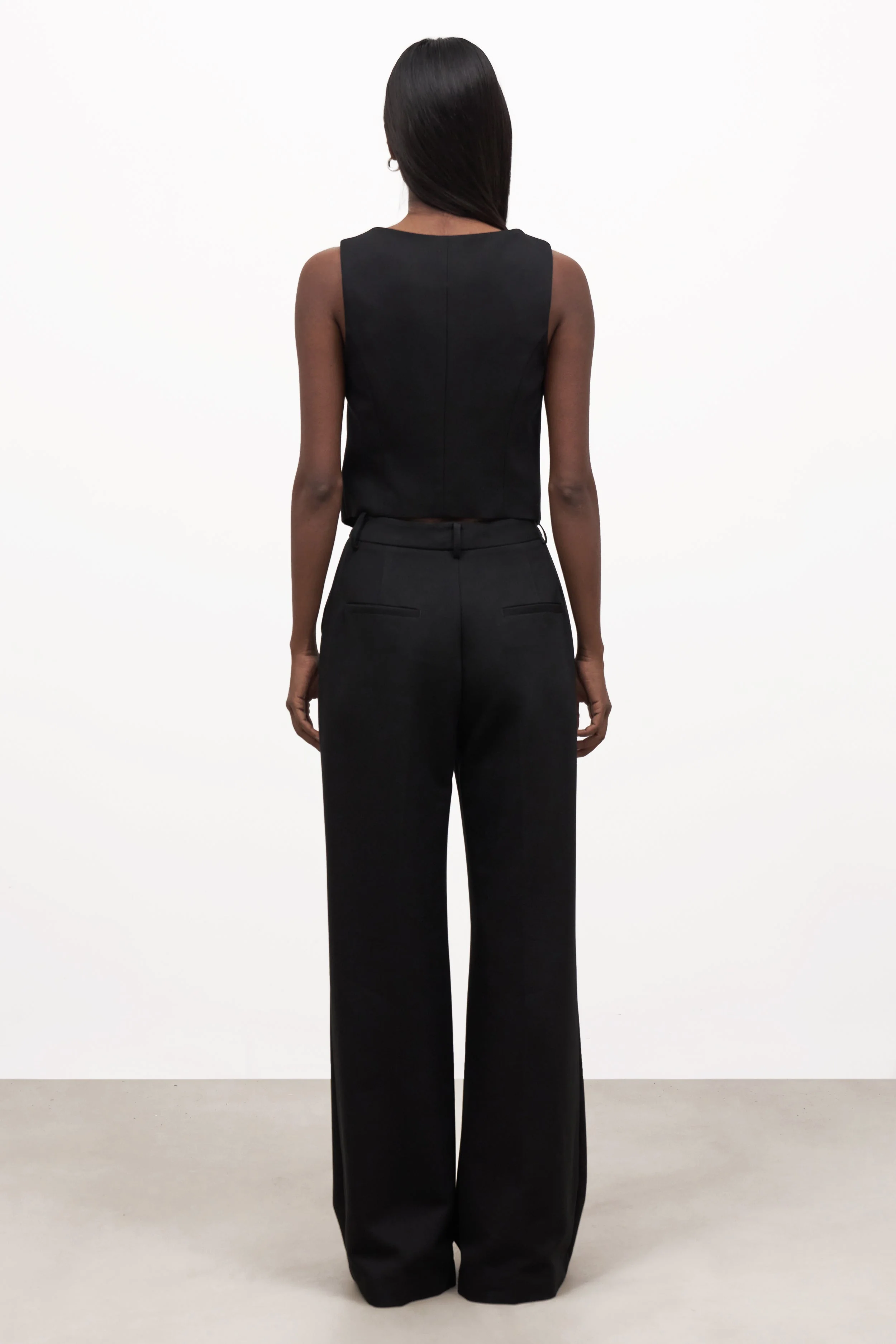 Formal Fitted Waistcoat - Black - Image 2