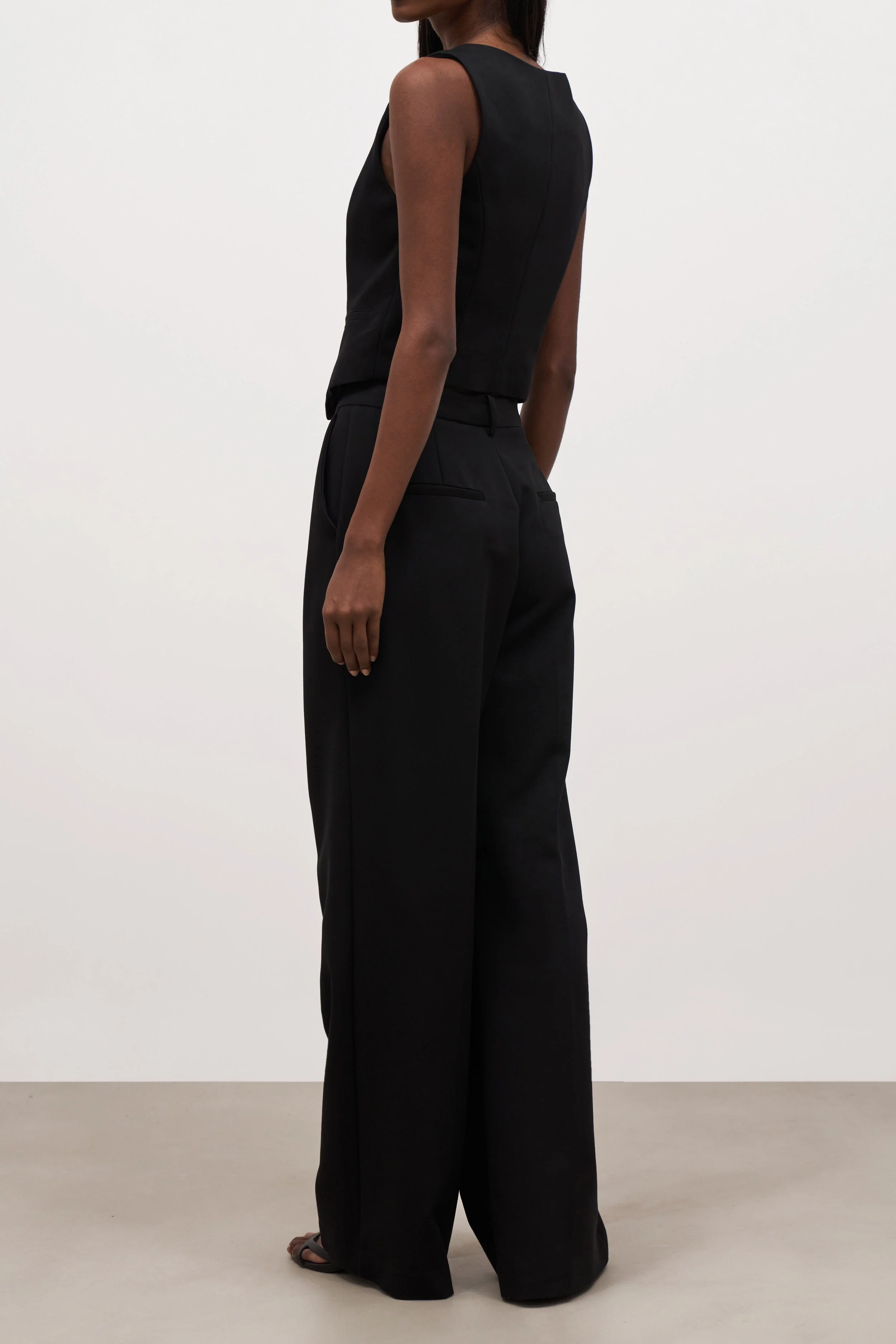 Formal Fitted Waistcoat - Black - Image 4