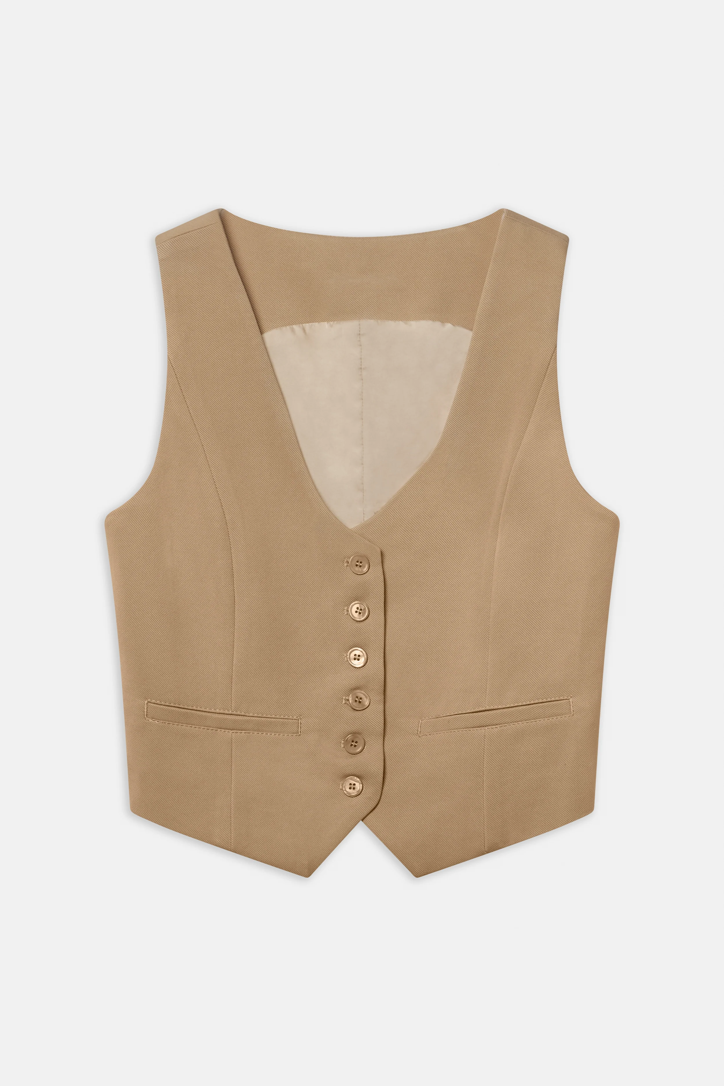 Formal Fitted Waistcoat - Oak - Image 6