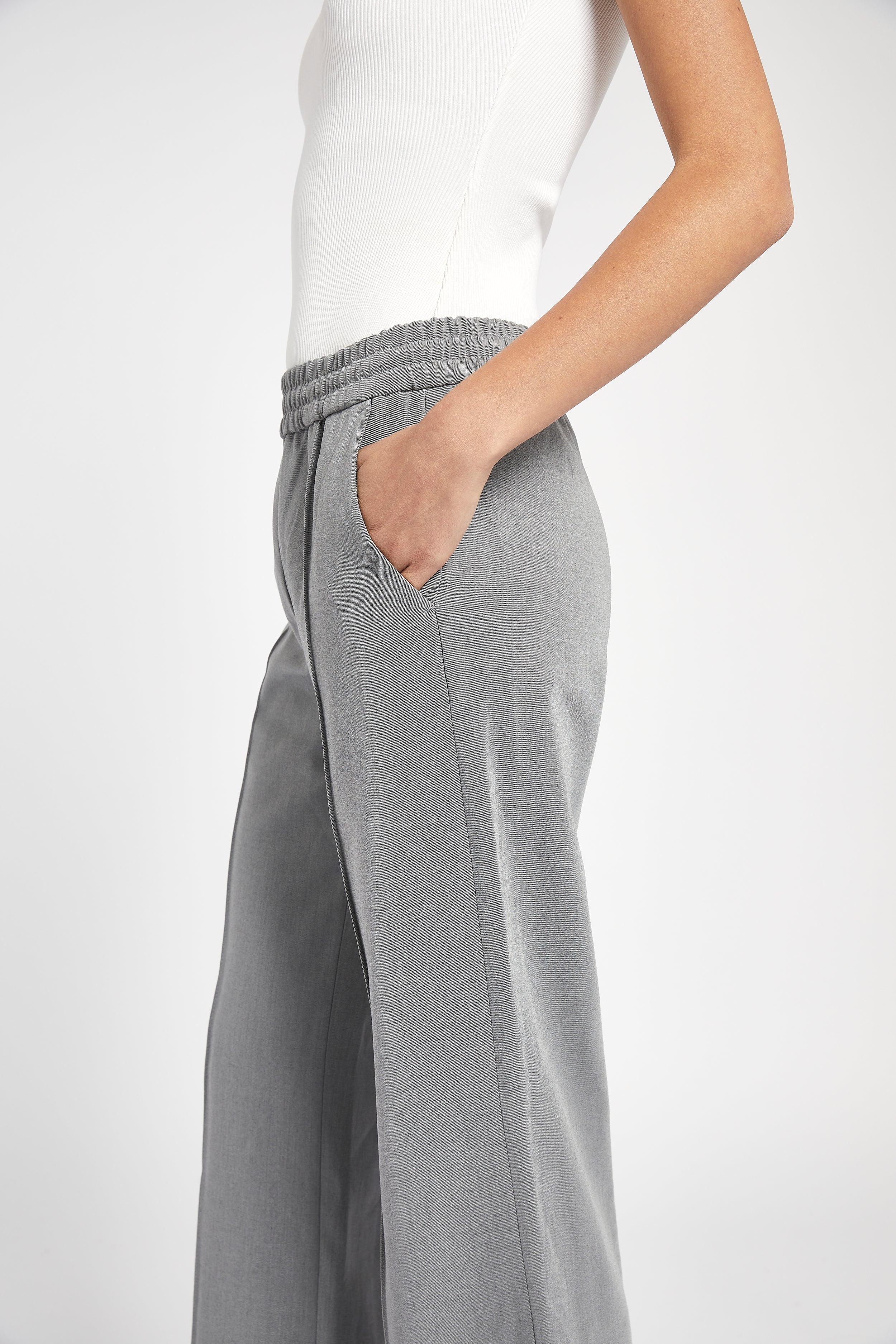 Formal Jogger Trousers - Pebble Grey - Image 7