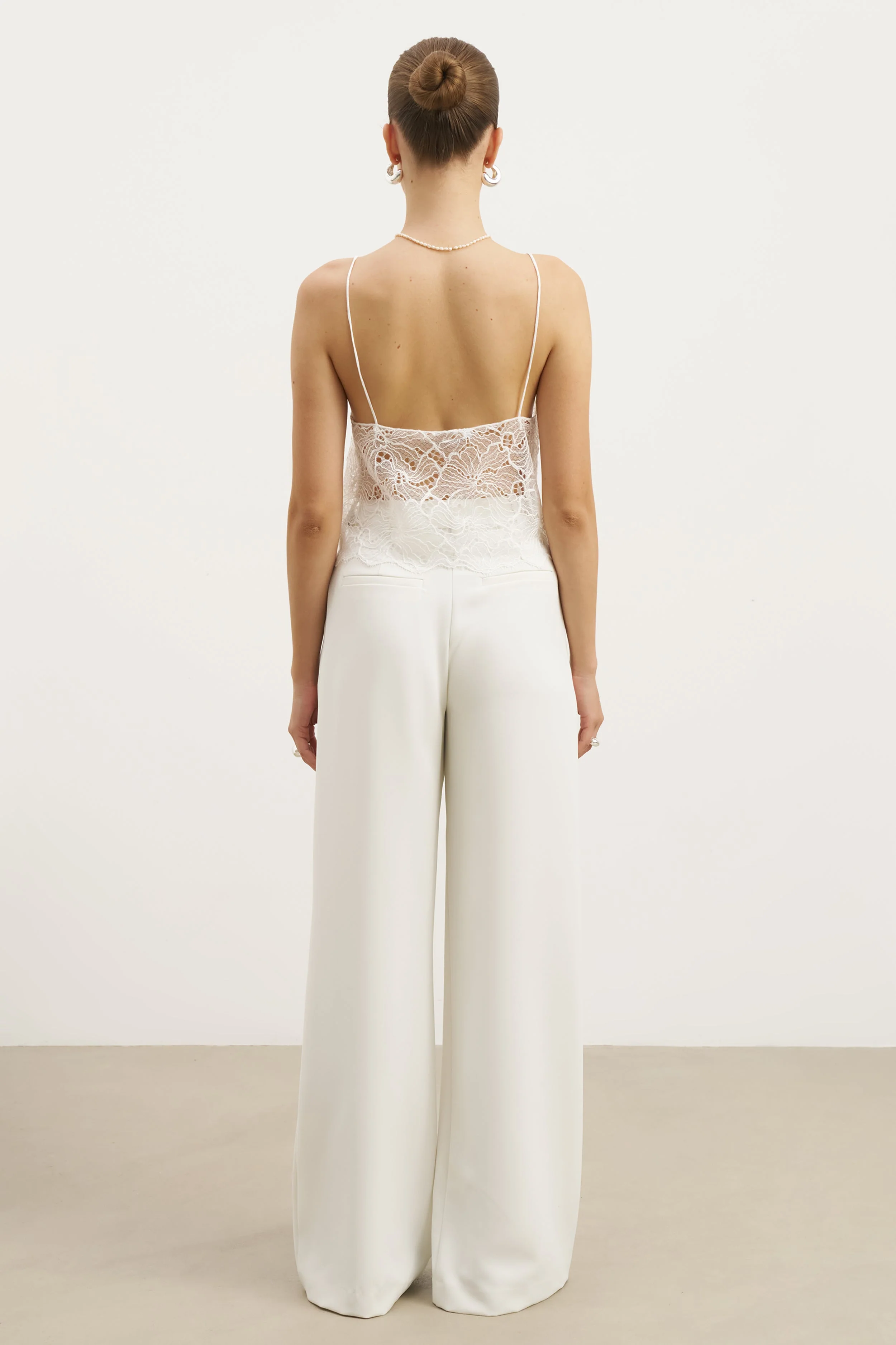 Lace Square Neck Camisole - White - Image 5