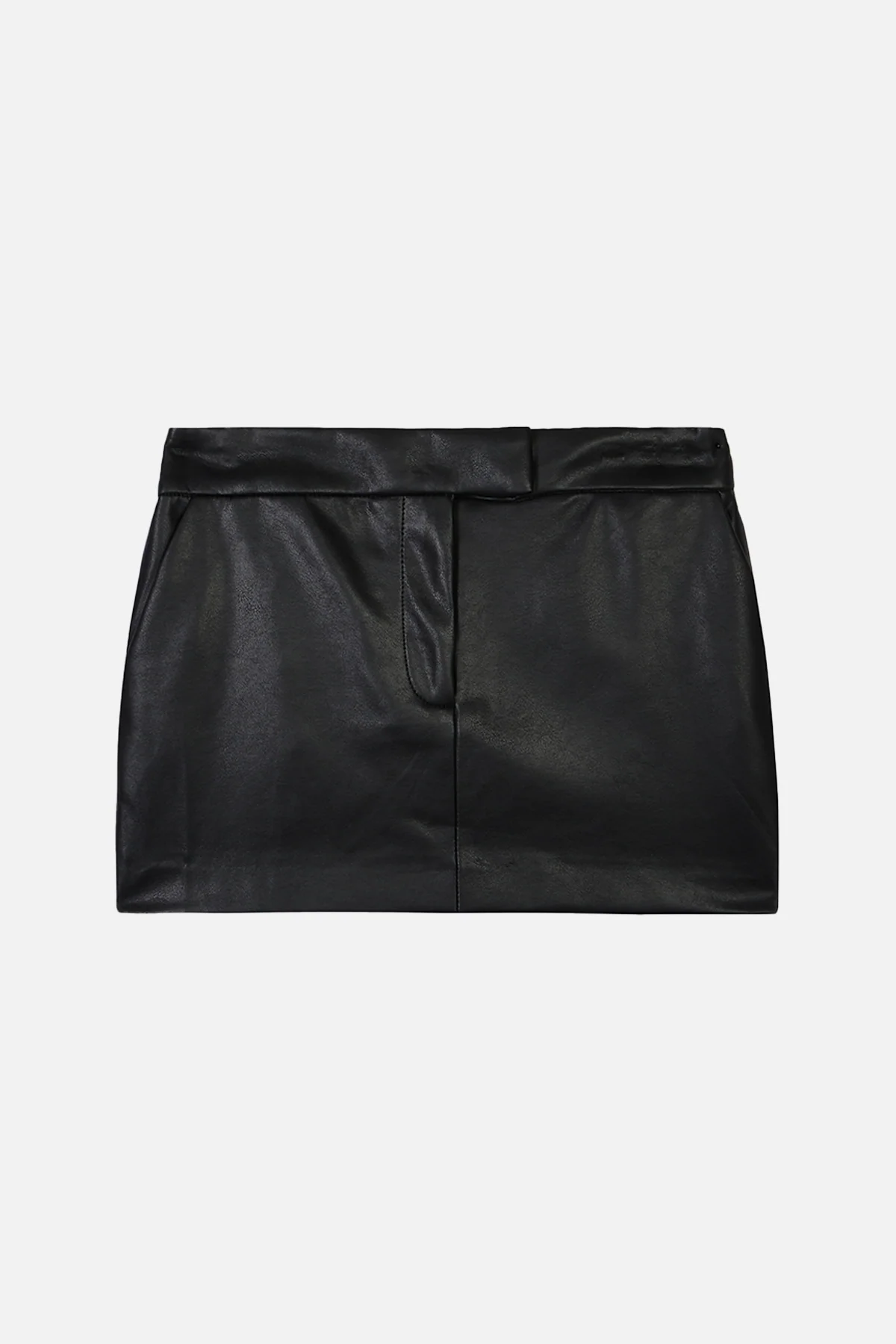 Leather Micro Mini Skirt - Black - Image 7