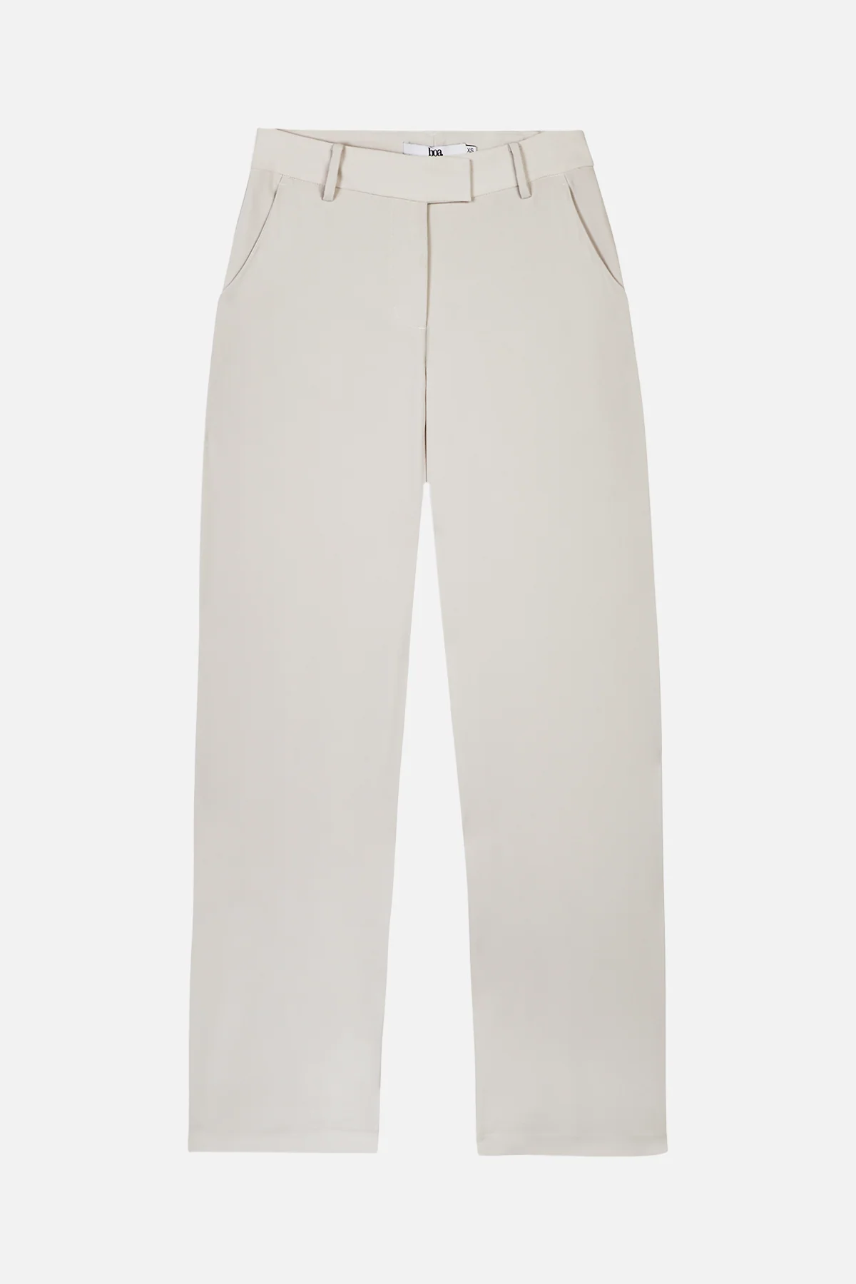 Mid Rise Wide Leg Trousers - Ecru - Image 6