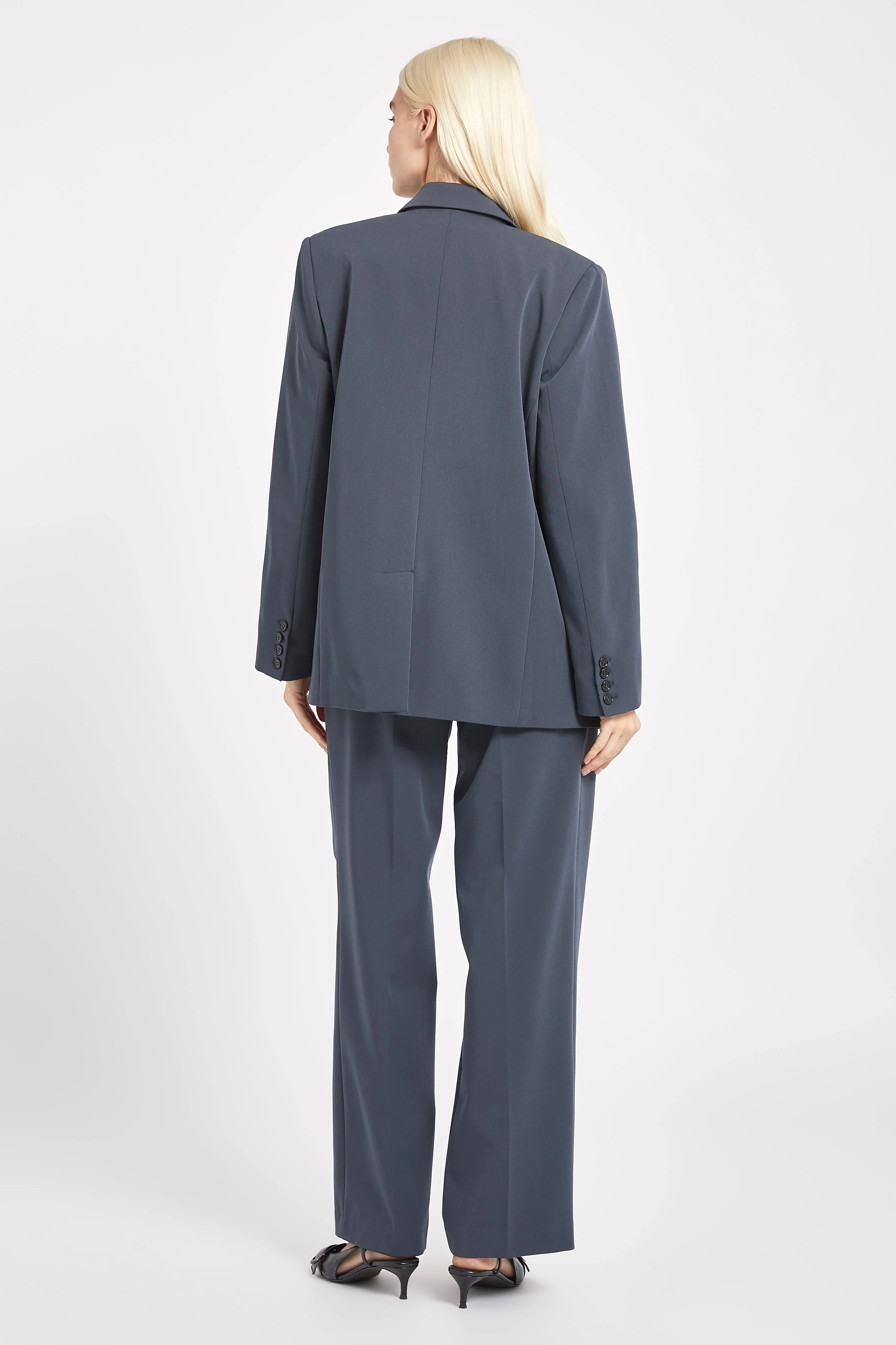 Oversized Dad Blazer - Navy - Image 4