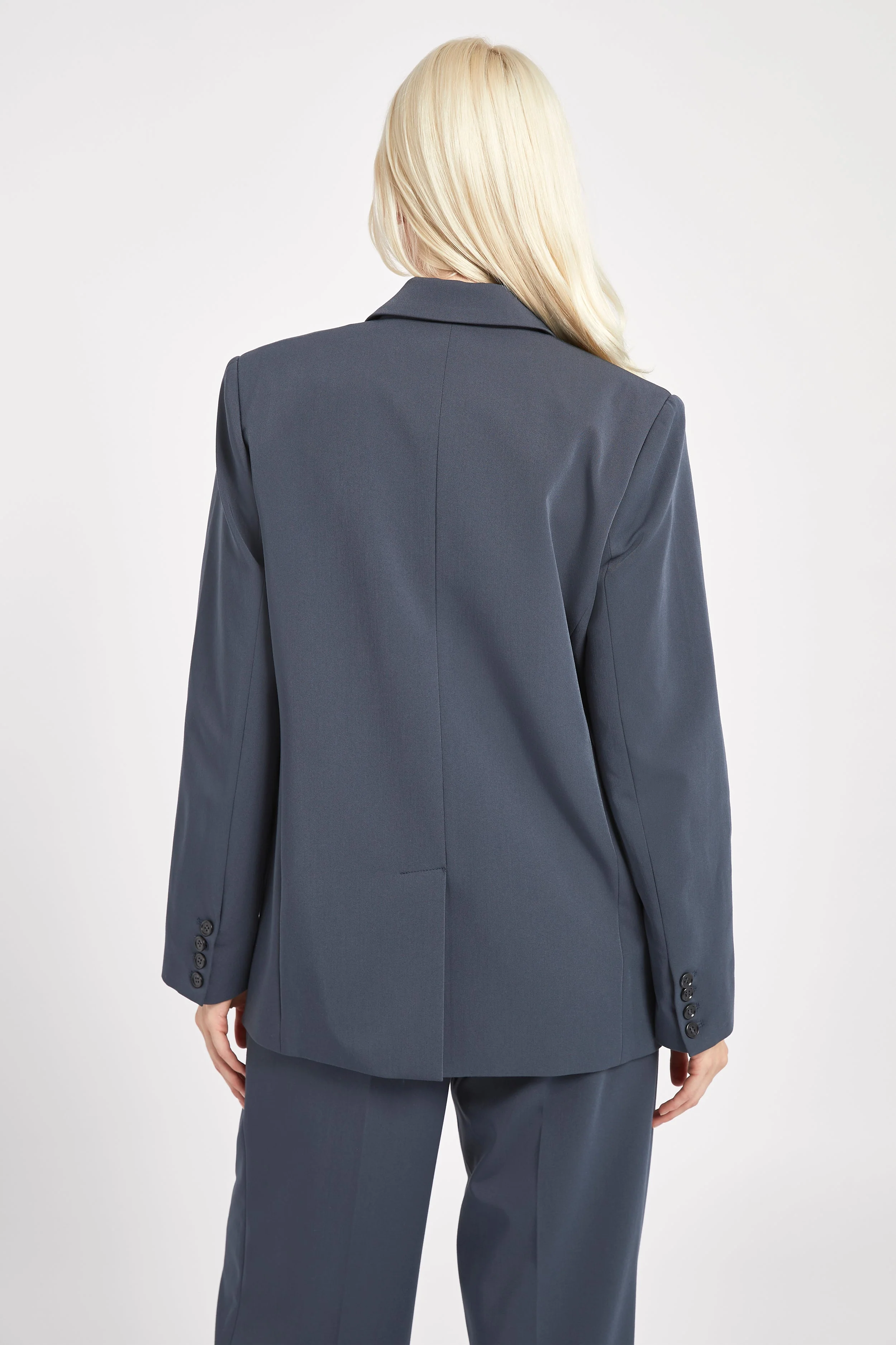 Oversized Dad Blazer - Navy - Image 7
