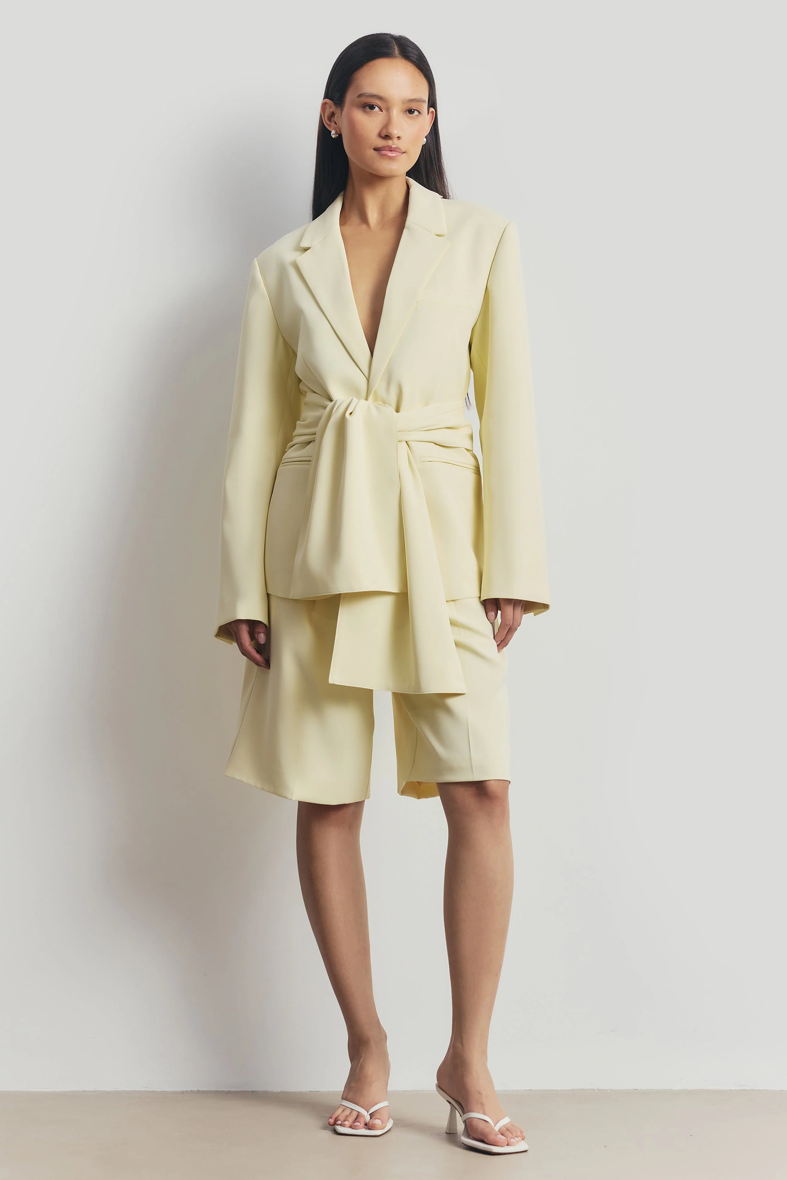 Oversized Single Breasted Blazer - Buttermilk - Image 8