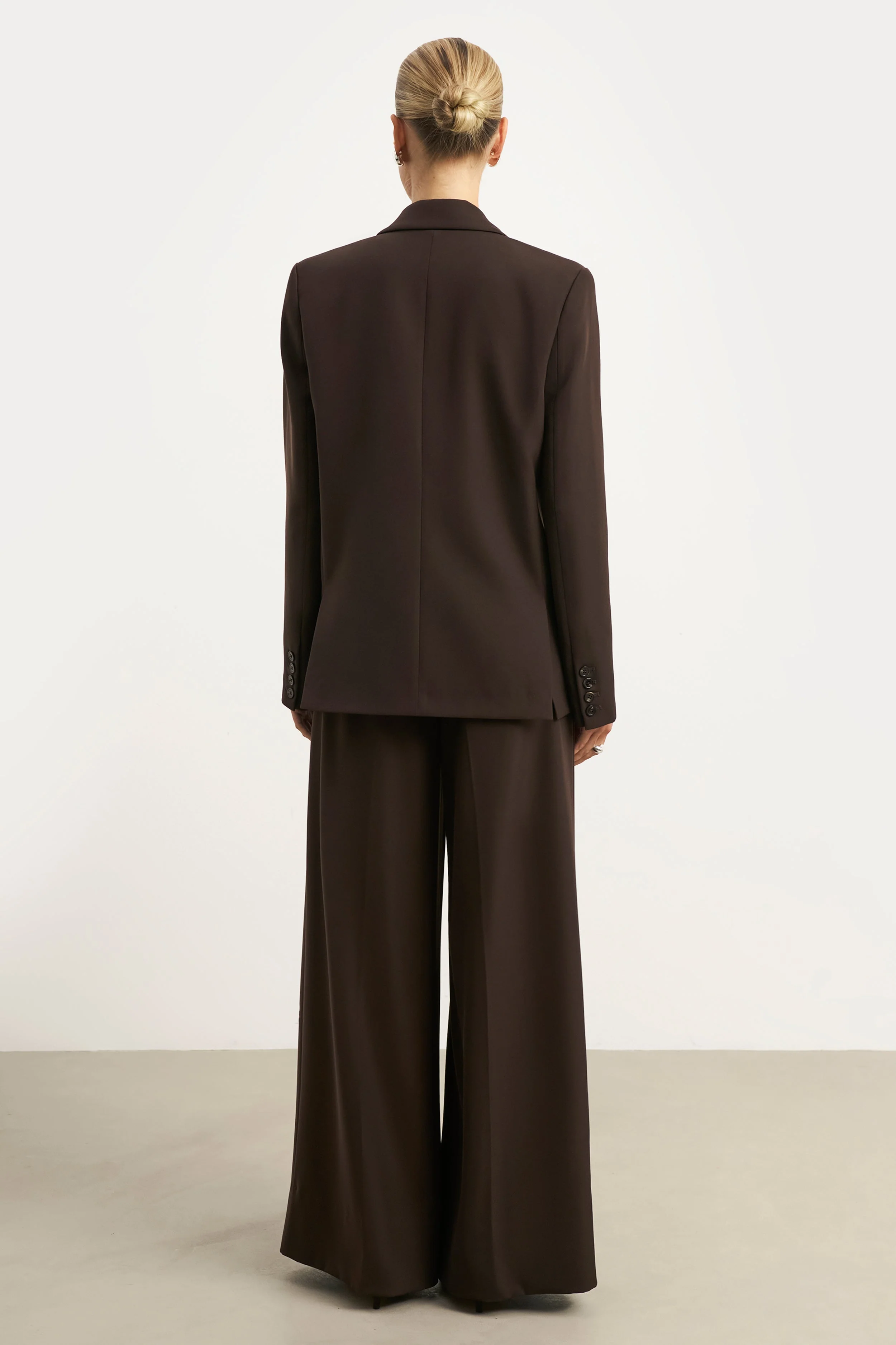 Pleated Ultra Wide Leg Trousers - Carob - Image 6