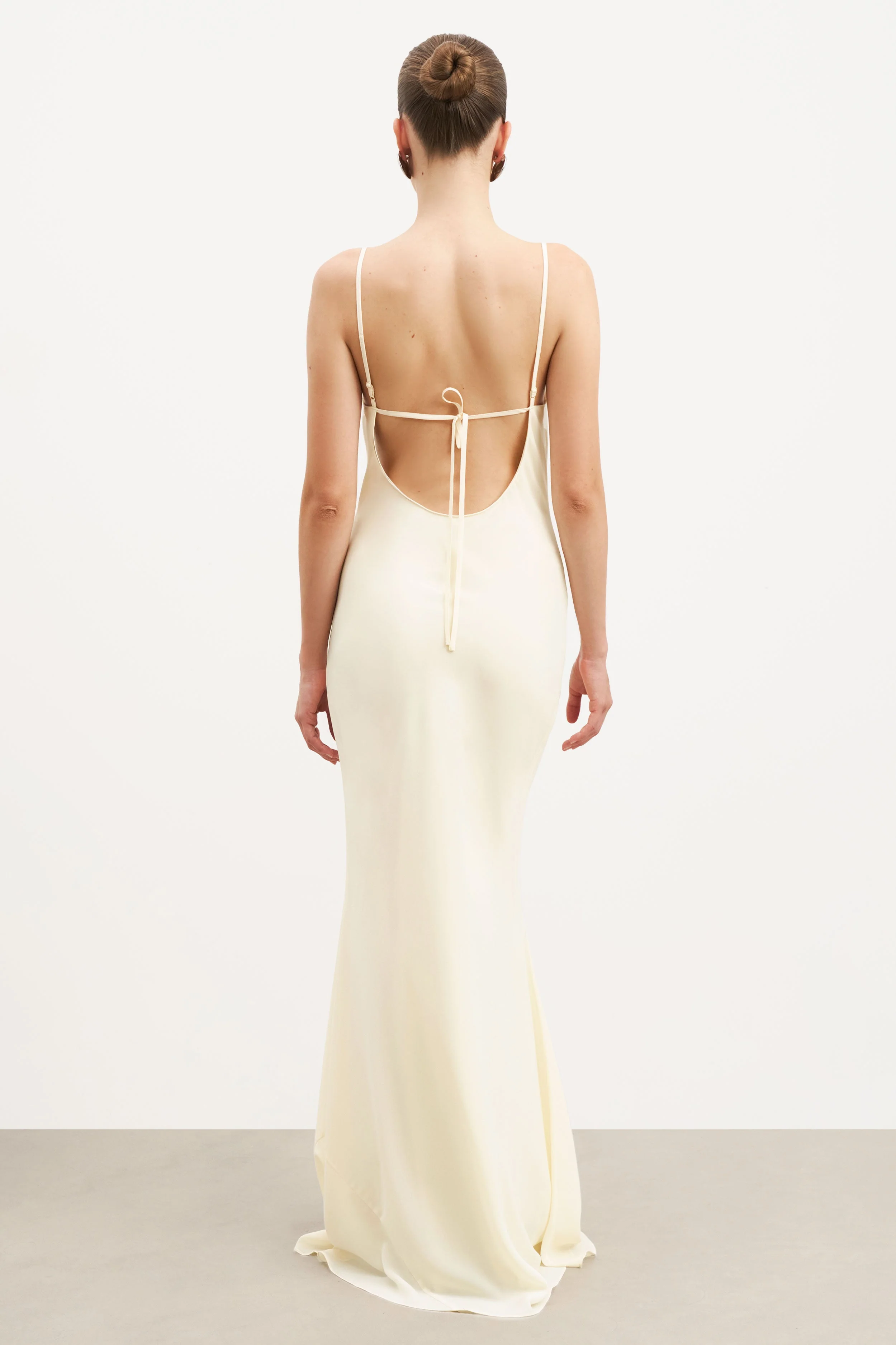 Ruched Chiffon Maxi Dress - Buttermilk - Image 2