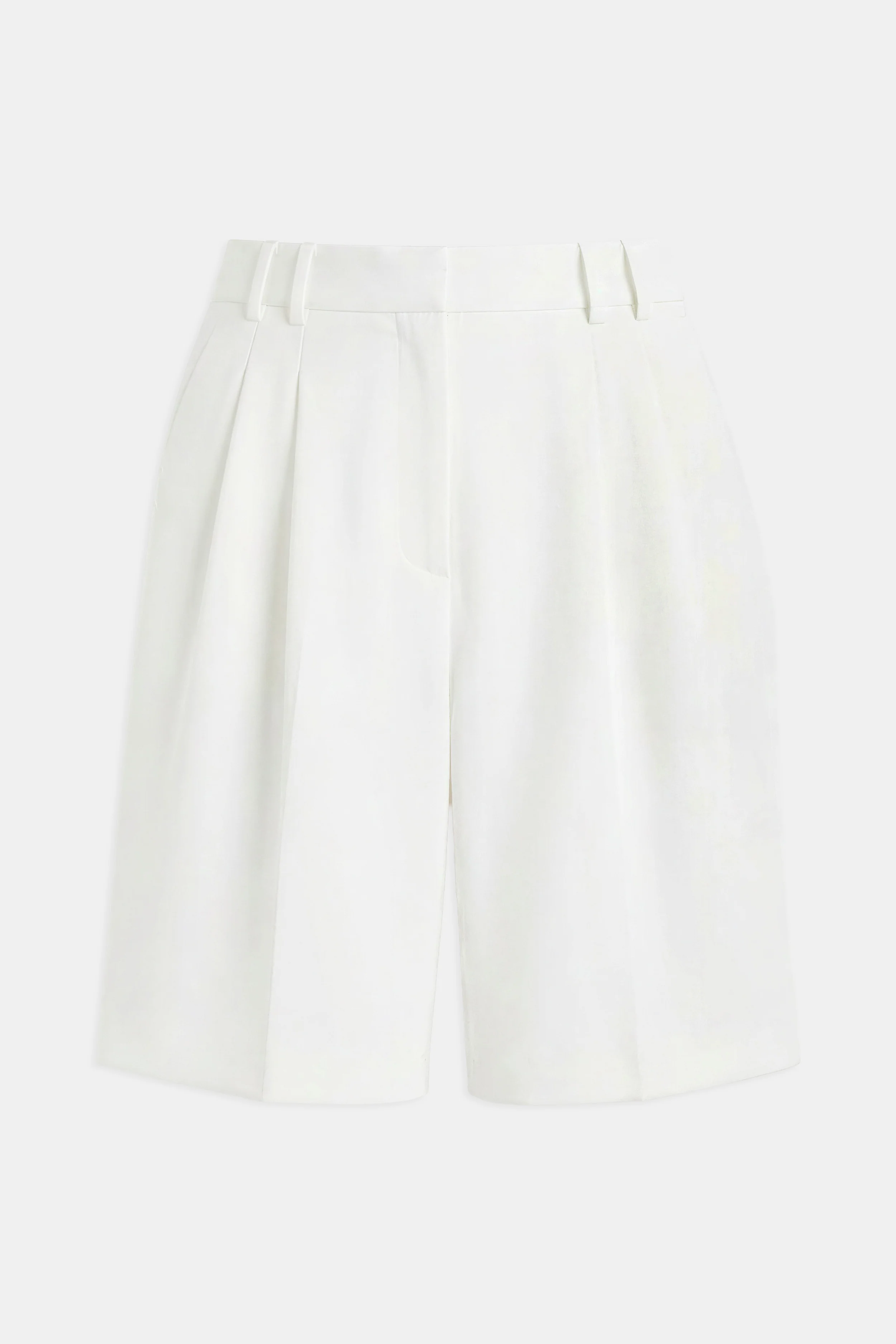 Satin Detail Longline Shorts - White - Image 9