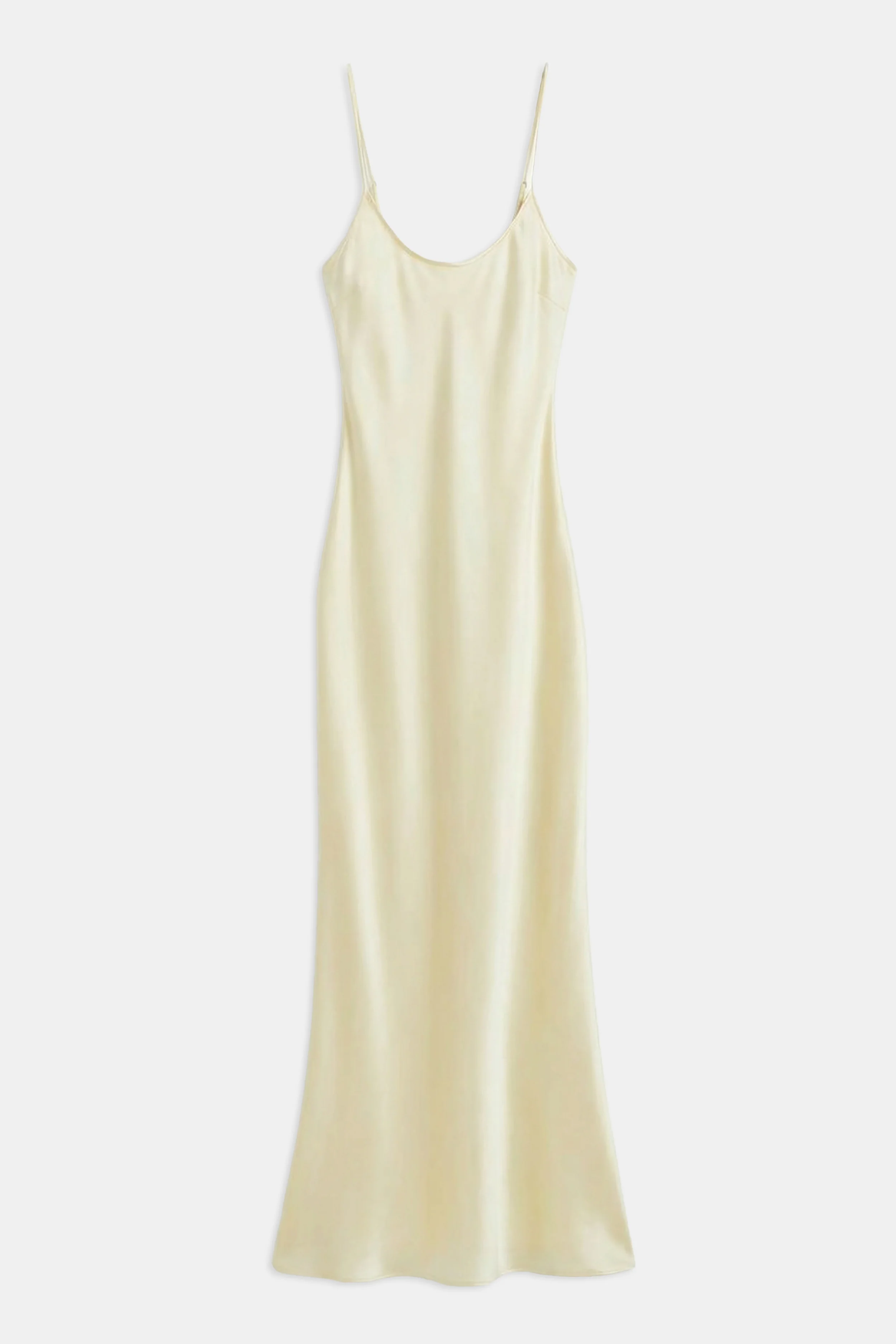 Satin Scoop Neck Camisole Maxi Dress - Buttermilk - Image 8