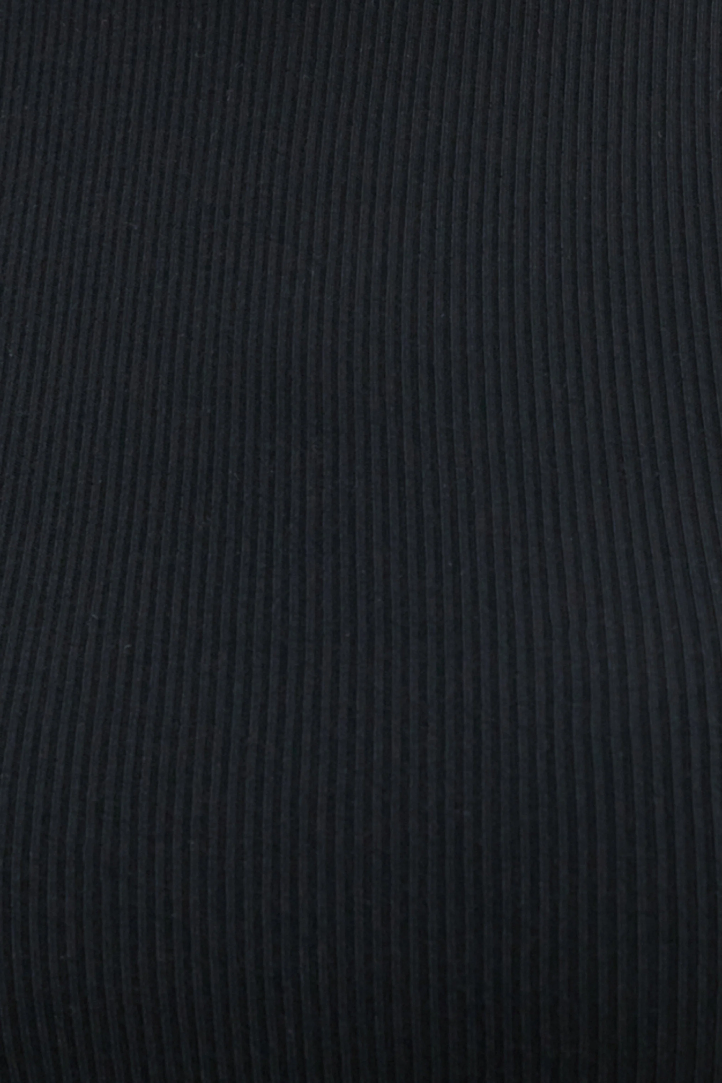 Soft Ribbed T Shirt - Black - Image 7