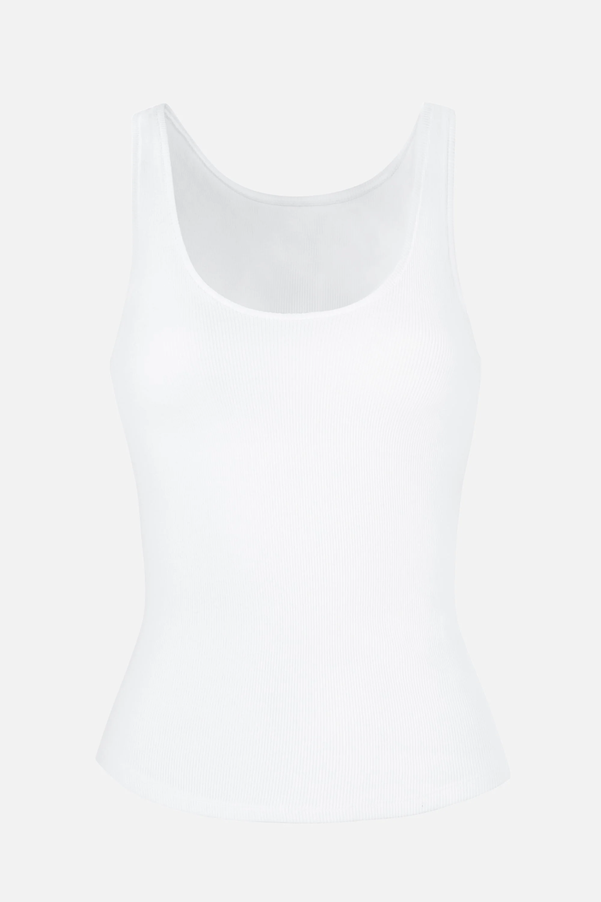 Soft Ribbed Tank Top - White - Image 7