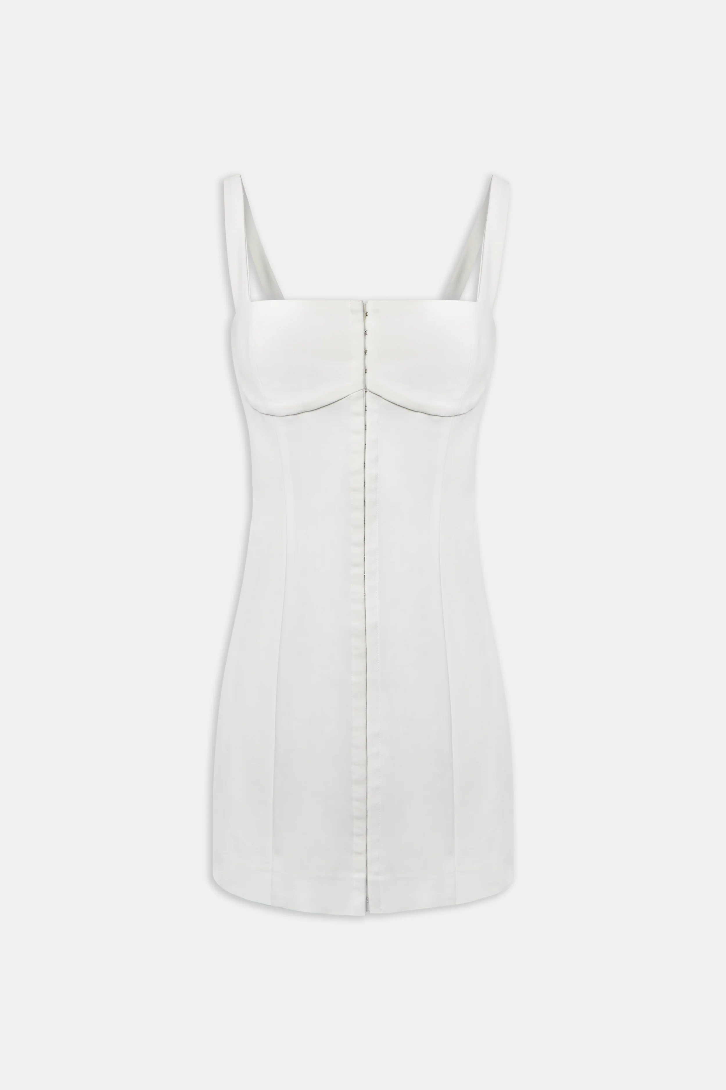 Square Neck Mini Dress - Ivory - Image 8