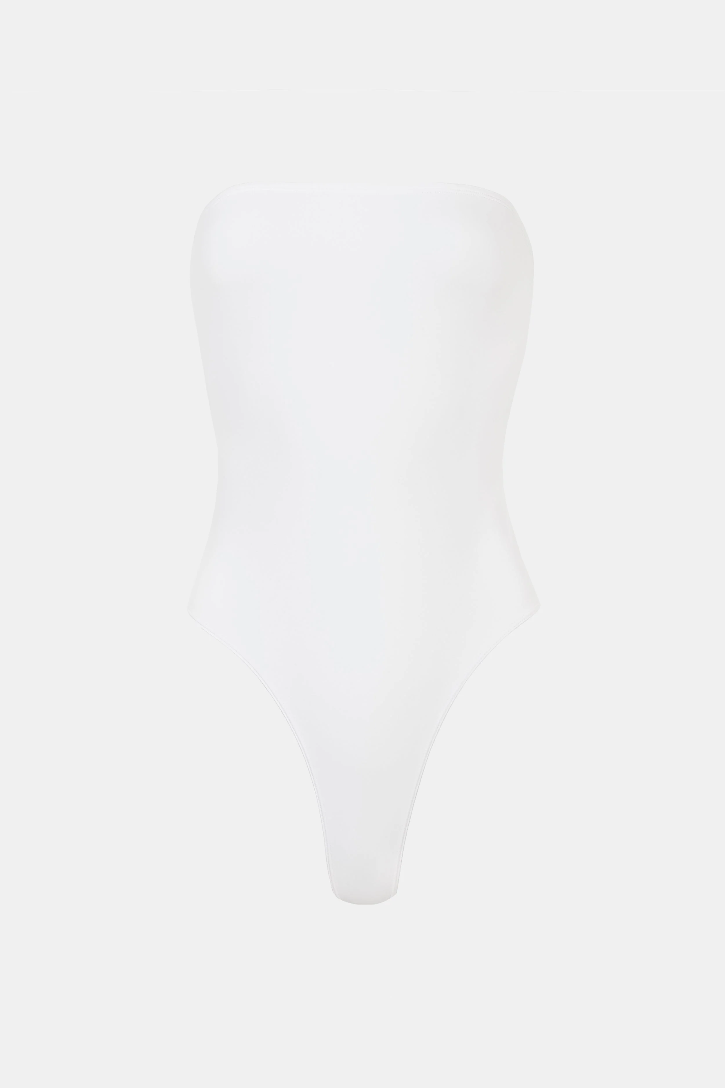 Strapless Bandeau Bodysuit - White - Image 7