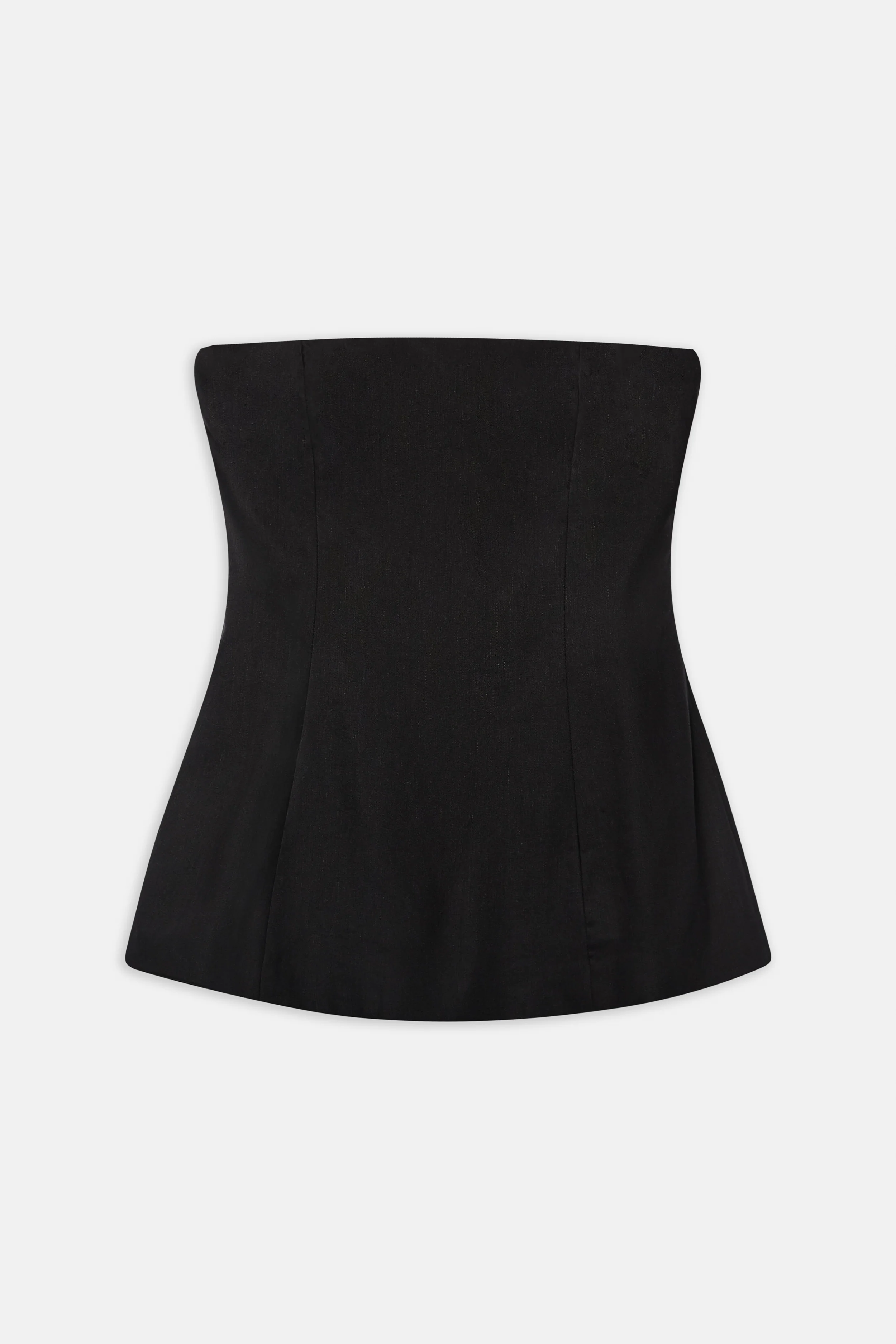Strapless Linen A Line Bodice - Black - Image 8