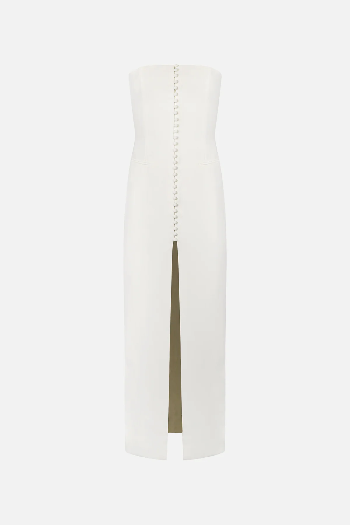 Strapless Peplum Maxi Dress - White - Image 8