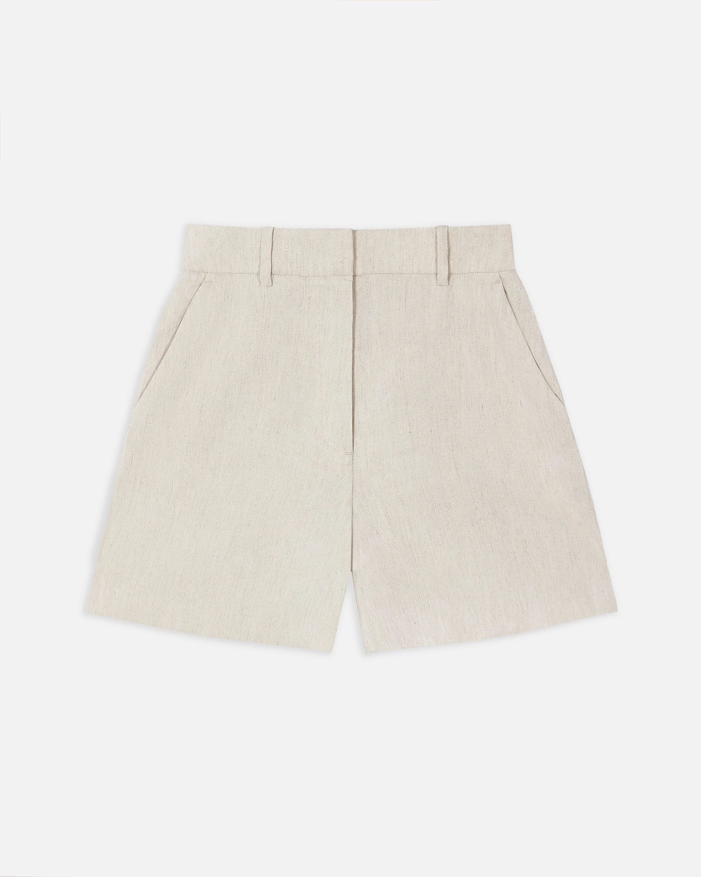 Tailored Linen Shorts - Birch - Image 4