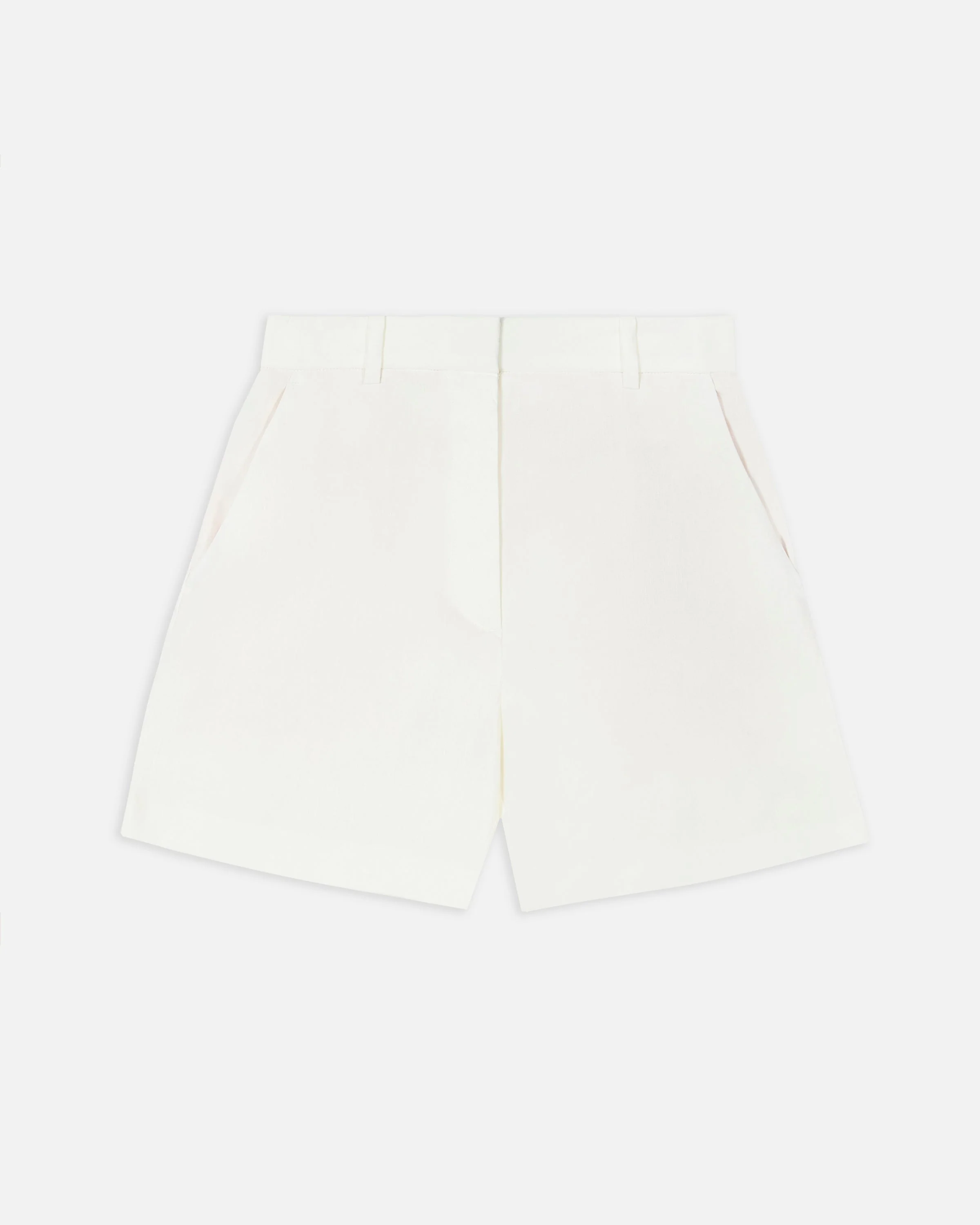 Tailored Linen Shorts - White - Image 8