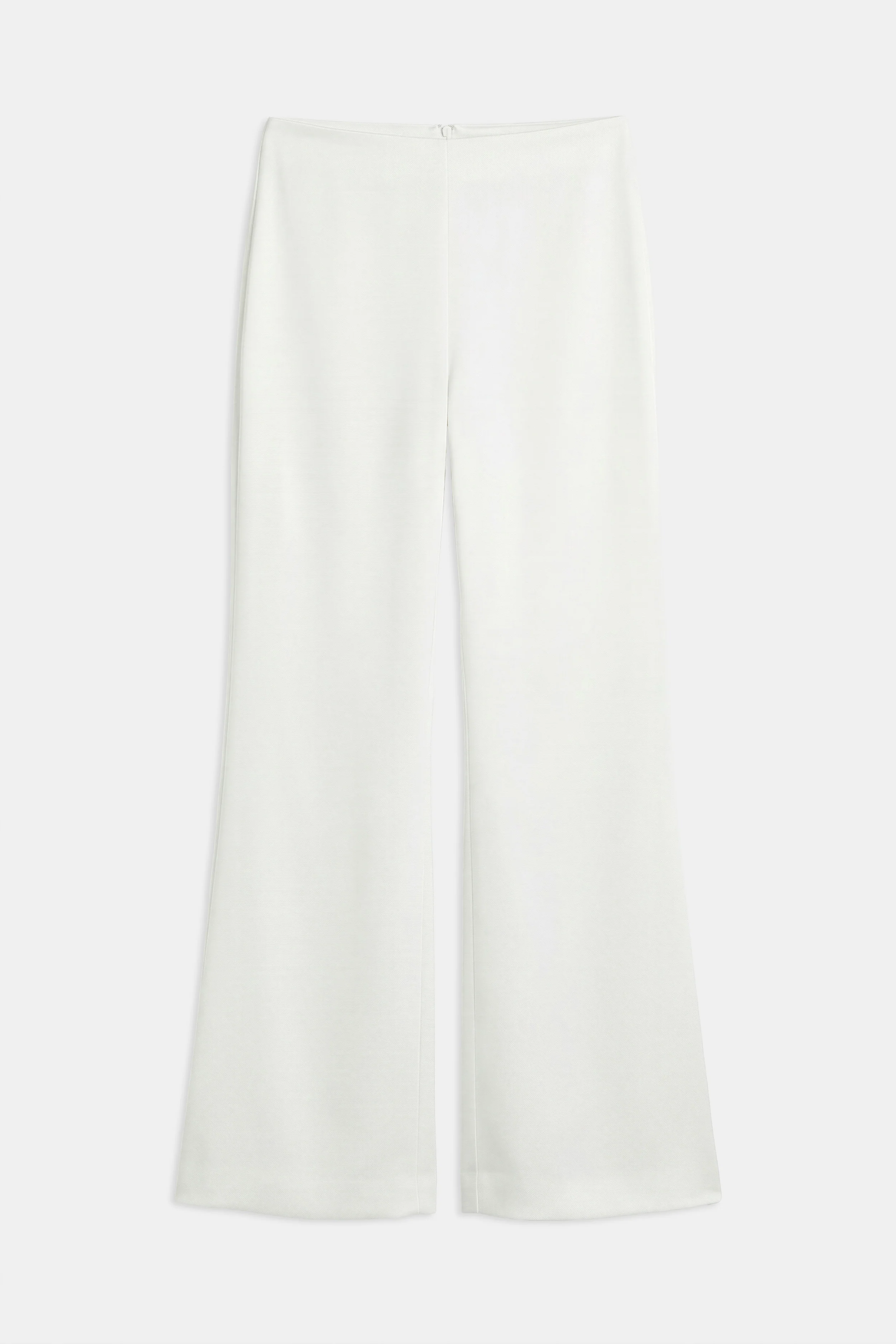 Tailored Satin Wide Leg Trousers - White - Image 8